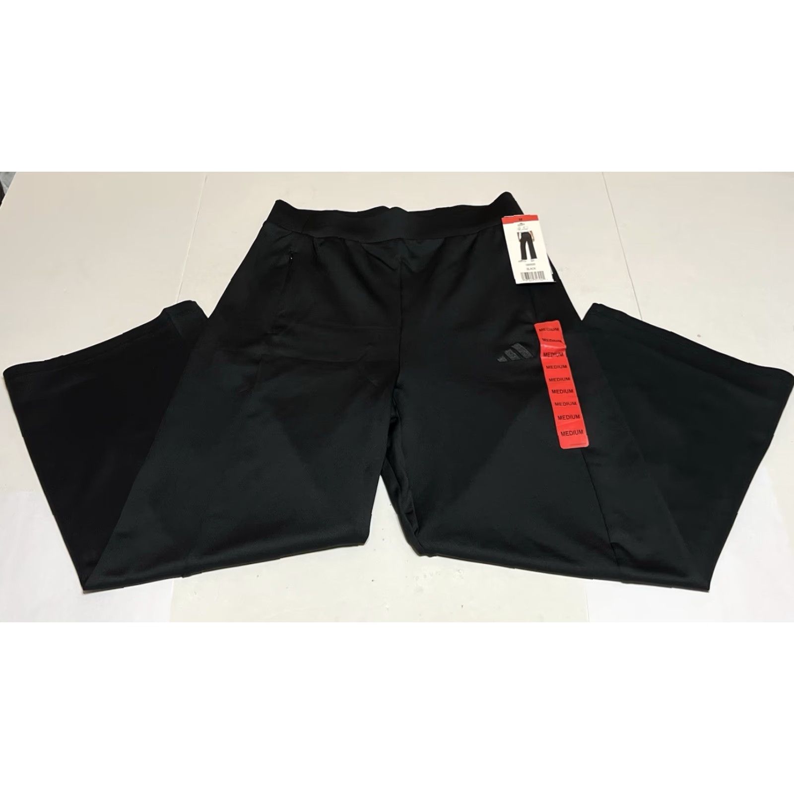 Adidas Adidas Women's Active Pants Black Medium NWT Wide Leg Pockets Relaxed Athletic Wear Pants Size 32" / US 10 / IT 46 - 2 Thumbnail