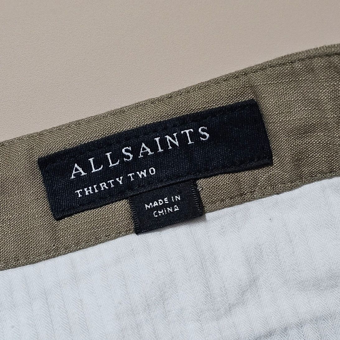 Allsaints ALLSAINTS Military Green Kora Trousers Straight Fit Cargo 32 Size US 32 / EU 48 - 12 Thumbnail