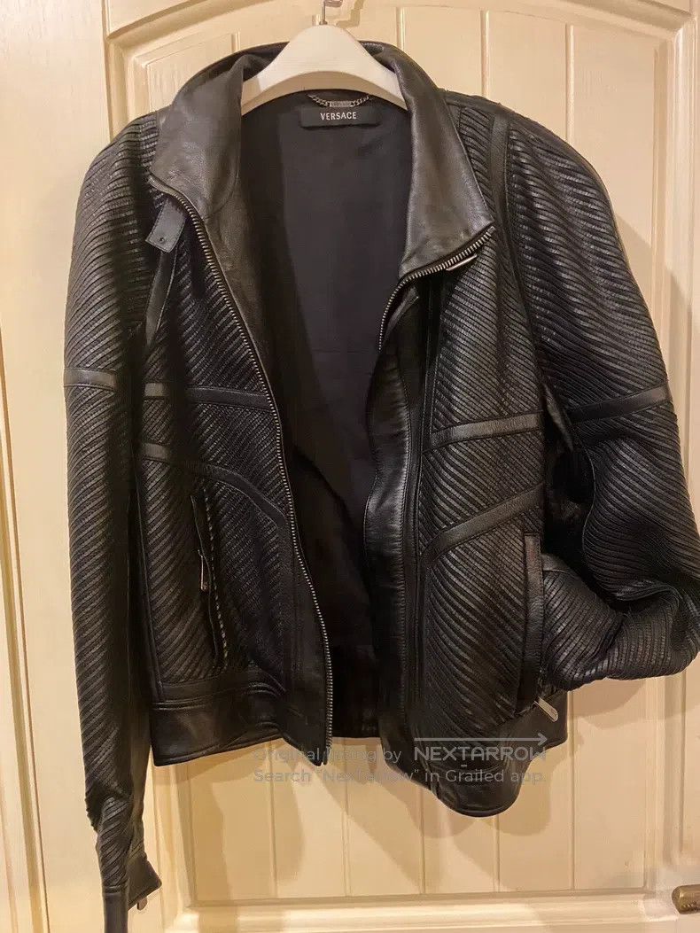 Versace Versace Leather coat Size US M / EU 48-50 / 2 - 1 Thumbnail