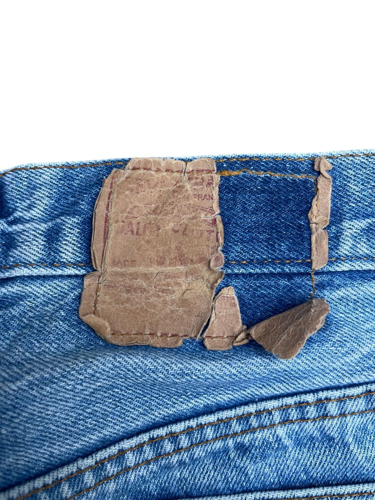 Levi's Vtg 70s Levi’s 501 Jeans - Distressed - Red Tab ® - Hem Cut Size US 32 / EU 48 - 3 Thumbnail