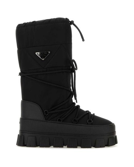 Prada Black Re-Nylon Boots Size US 11 / EU 44 - 1 Thumbnail