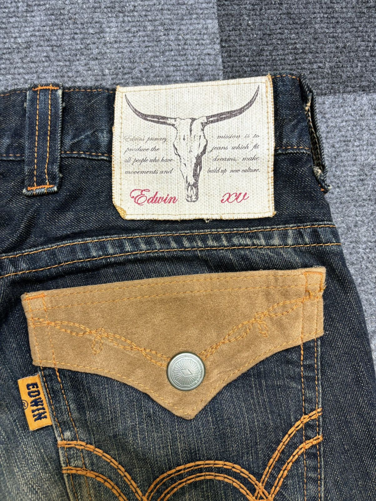 Edwin 💥90s Style💥Rare Insane Edwin 421 Rusty Fades Denim F462 Size US 31 - 14 Thumbnail