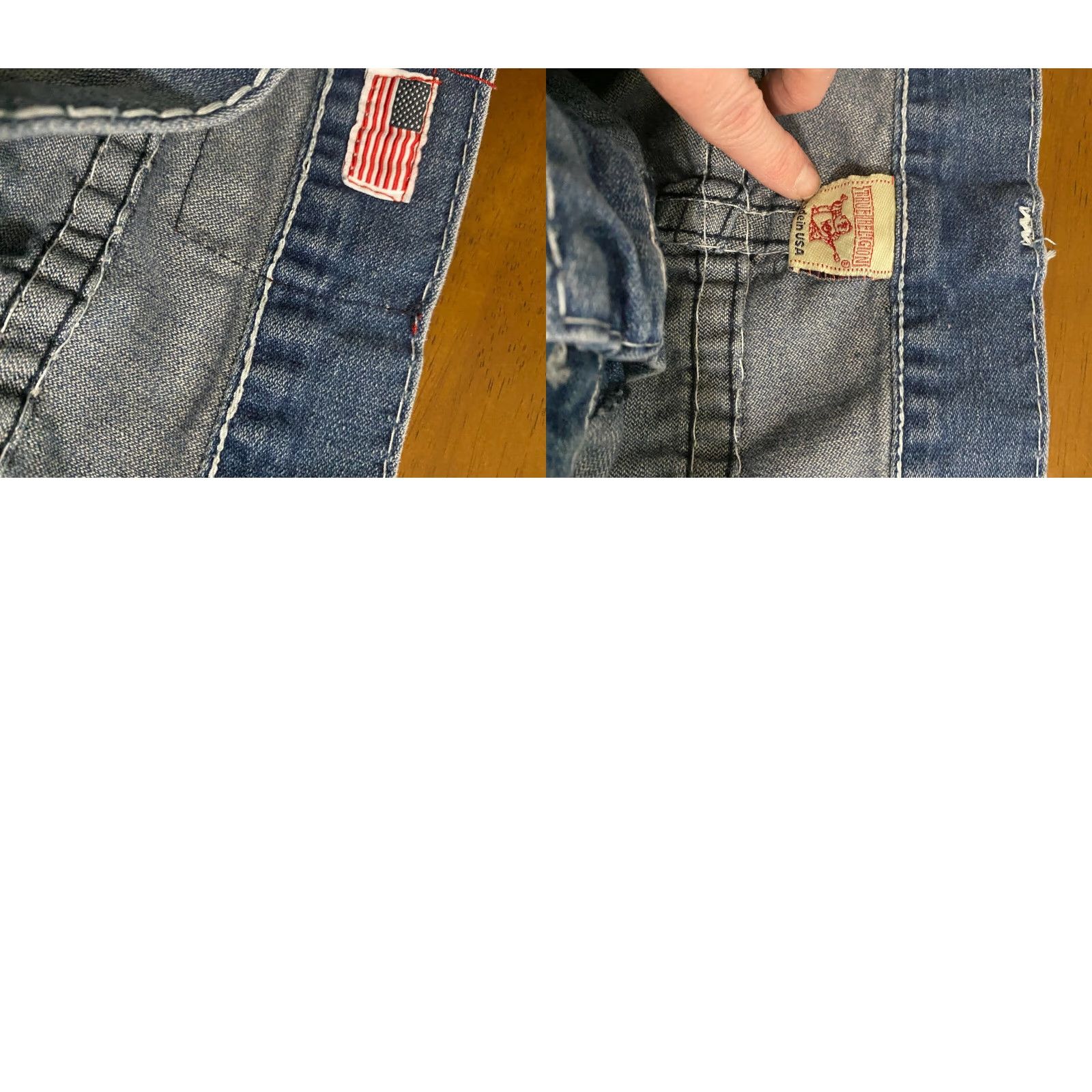 True Religion VINTAGE True Religion 42 men jeans Joey Super T straight leg denim pants blue Size US 42 / EU 58 - 8 Thumbnail