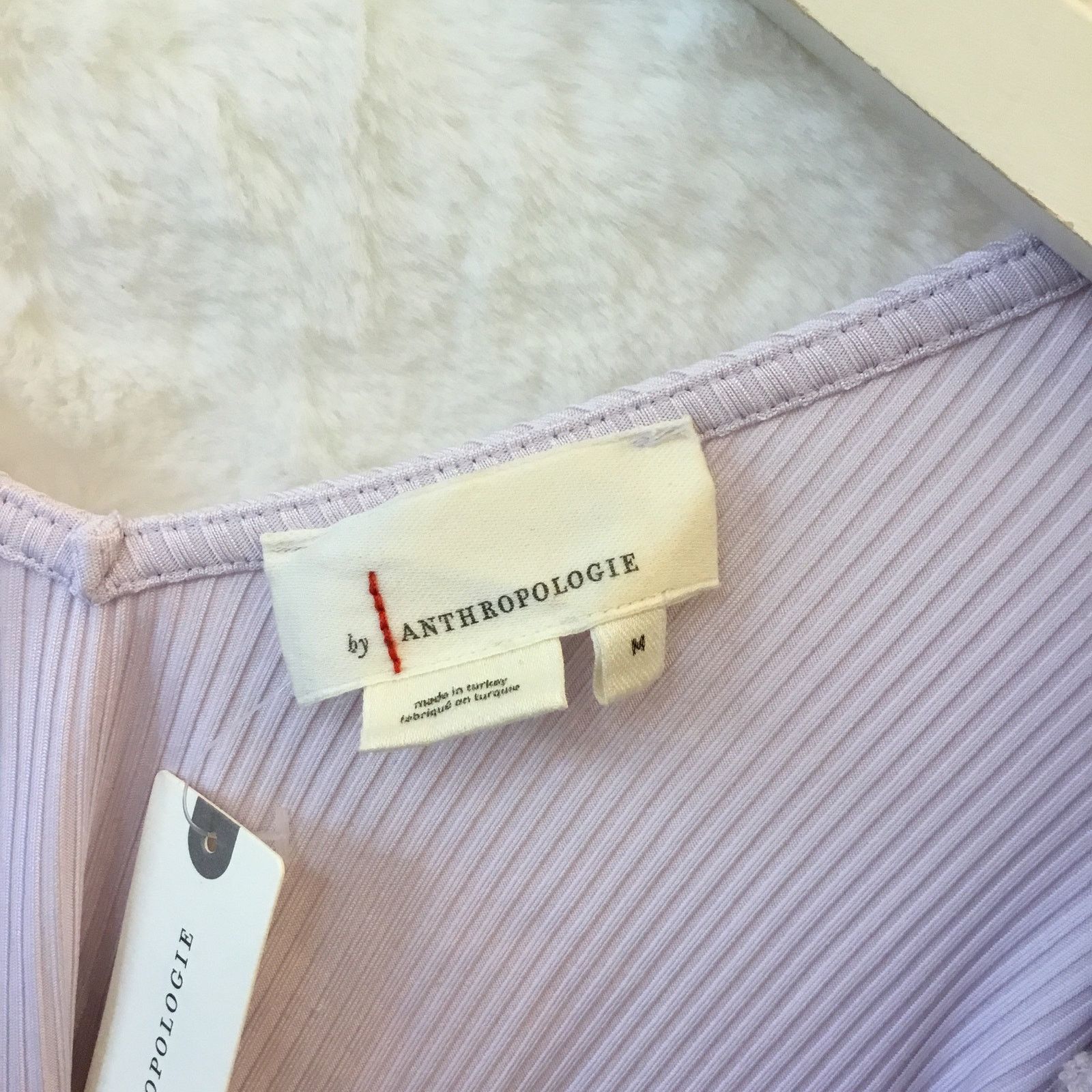 Anthropologie Anthropologie Lilac Twist Cut-Out Top Size M / US 6-8 / IT 42-44 - 5 Thumbnail