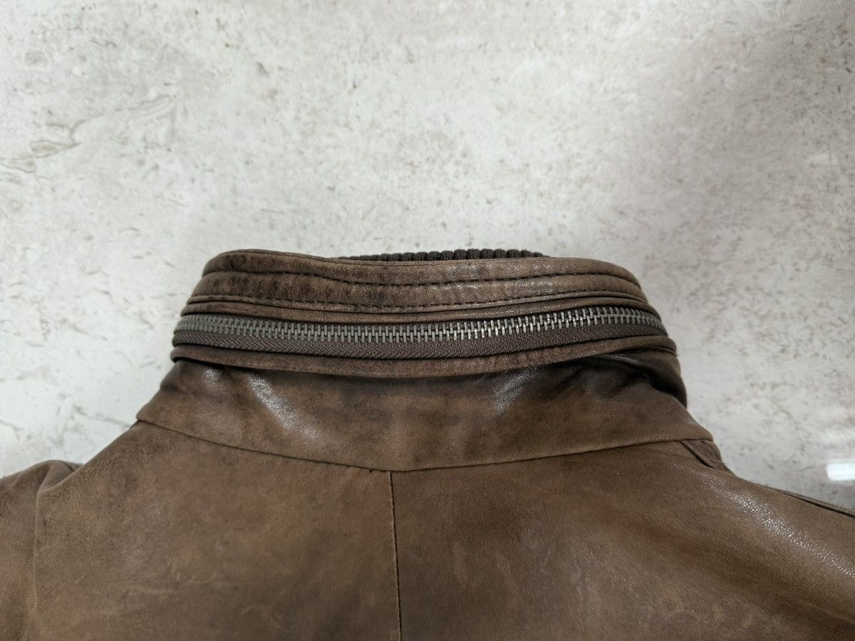 Other Vintage Heavy Leather Field Jacket – Brown – emilio adani Size US L / EU 52-54 / 3 - 13 Thumbnail