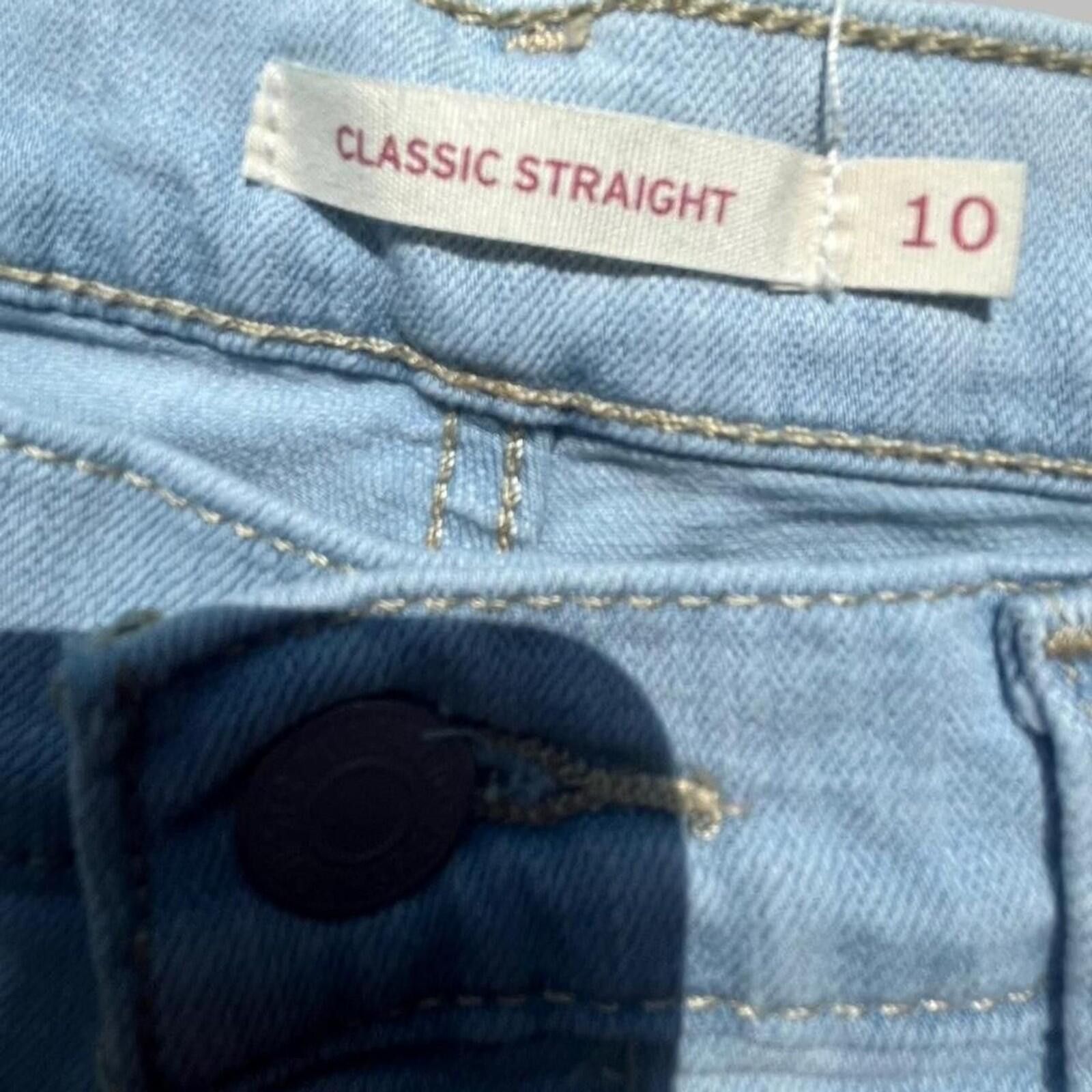 Levi's Levis Womens 10 Straight Fit Jeans Light Wash Stretch 30x30 Size 30" / US 8 / IT 44 - 3 Thumbnail