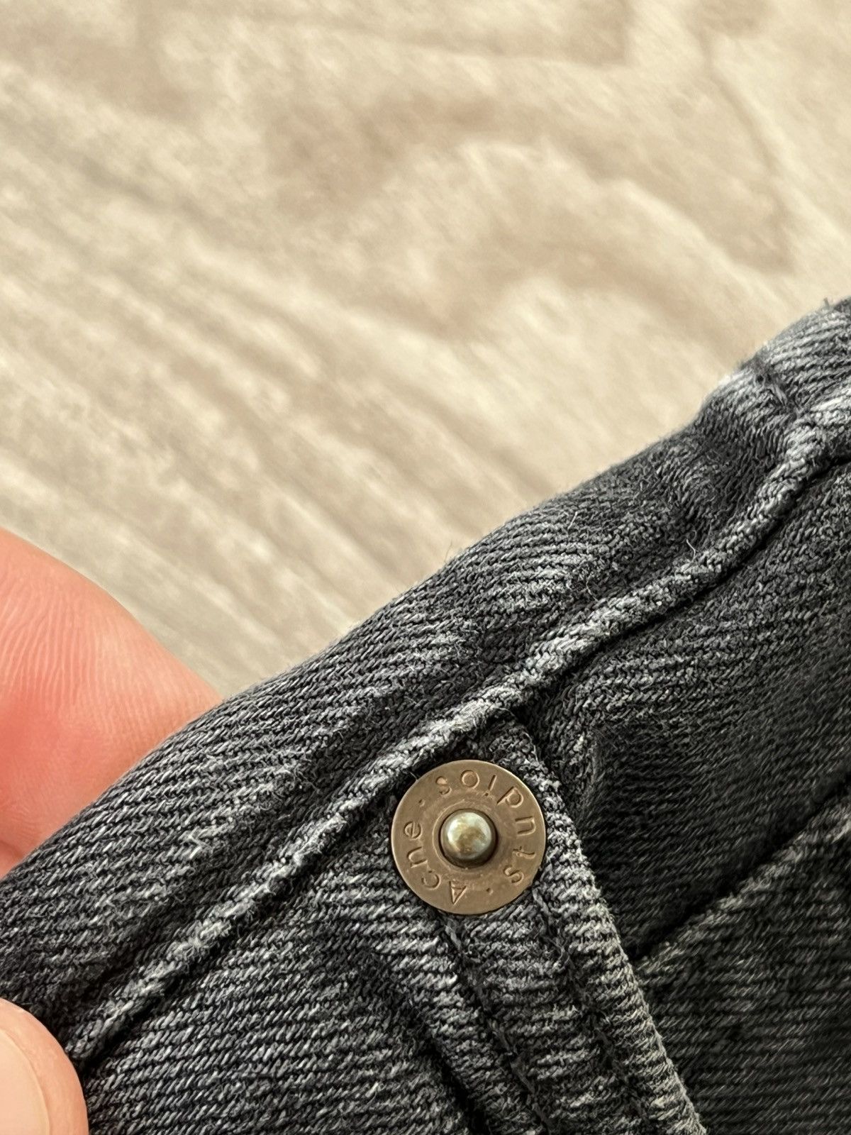 Acne Studios Acne Studios Bla Konst Stockholm River Used Black Men Jeans Size US 32 / EU 48 - 13 Thumbnail