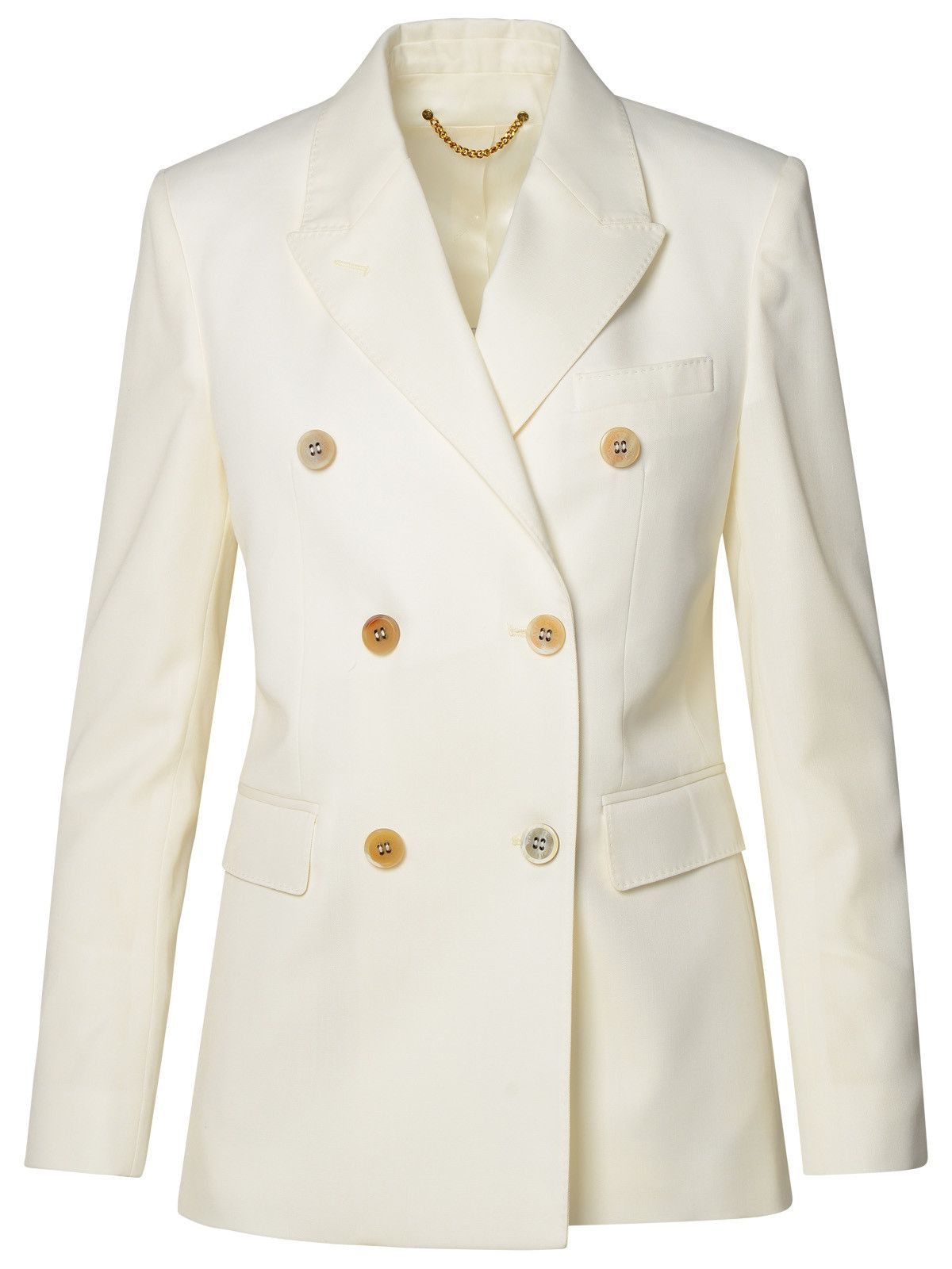 image of Golden Goose White Virgin Wool Blend Blazer, Women's (Size Medium)