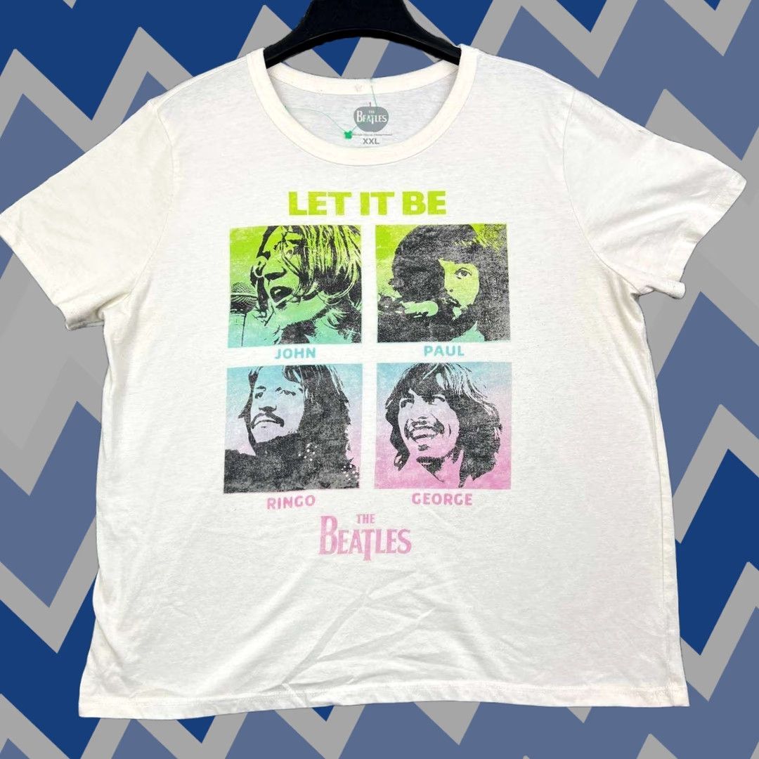 Vintage VINTAGE The Beatles Let It Be Graphic Shirt Women XXL White Band Tee Short Sleeve Size XXL / US 16-18 / IT 52-54 - 1 Thumbnail