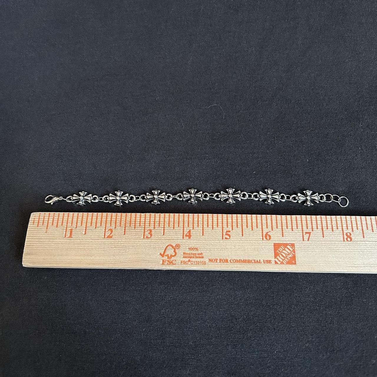 Vintage Vintage 2000s Style Silver Cross Hip Hop Punk Bracelet Size ONE SIZE - 8 Thumbnail