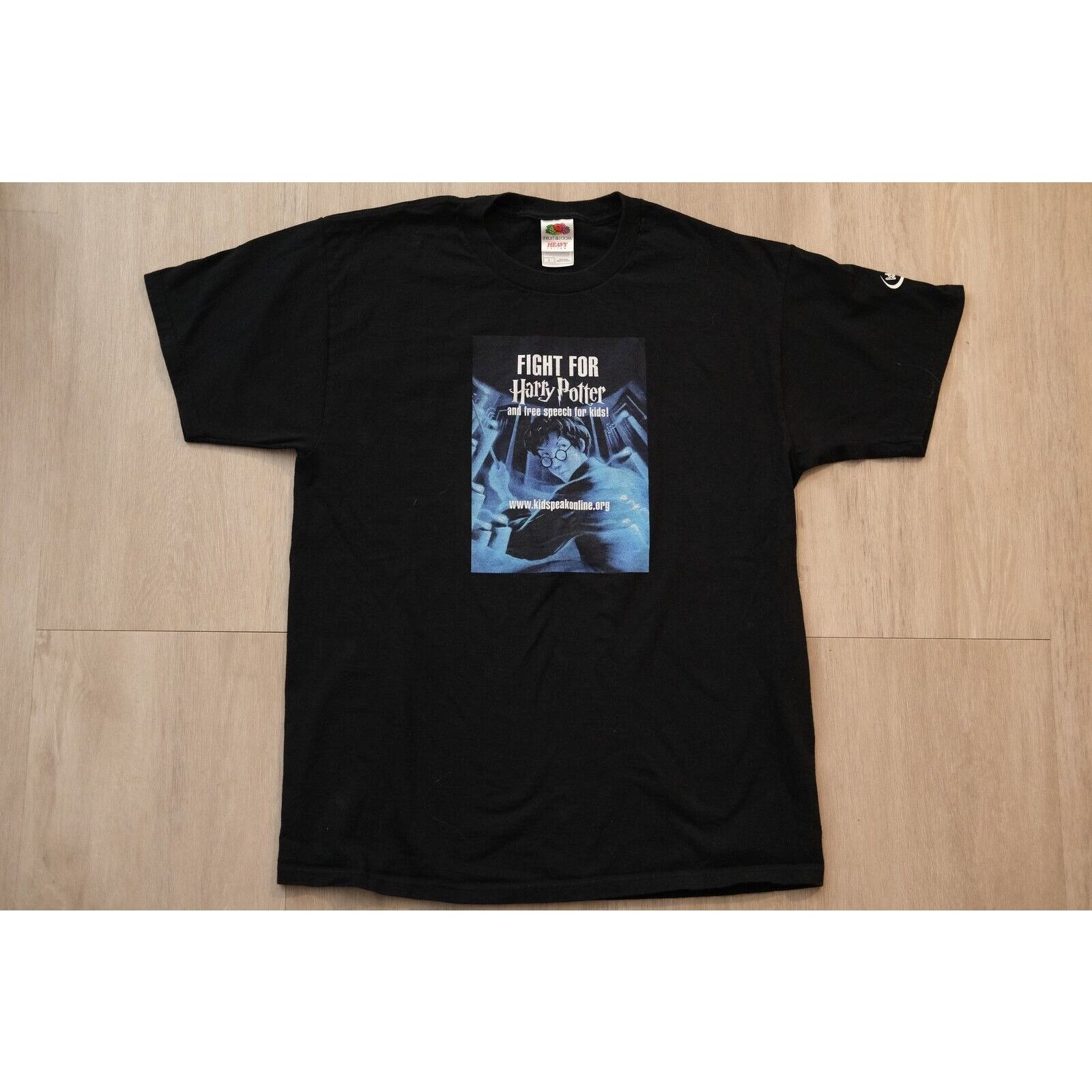 Universal Studios × Warner Bros Vintage 2000s Fruit Loom Harry Potter Promo Shirt L Black Size US L / EU 52-54 / 3 - 2 Thumbnail