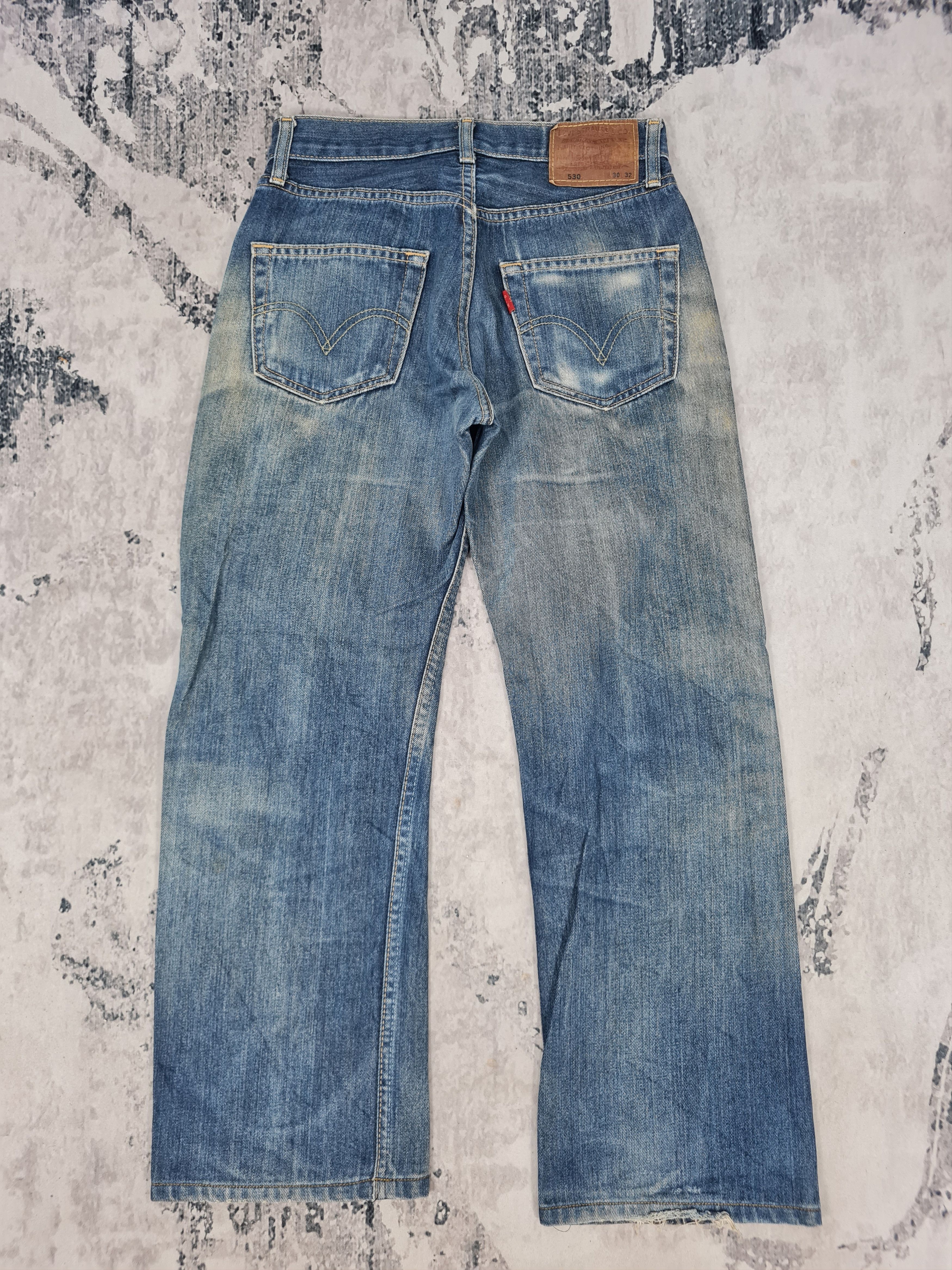 Levi's Vintage Clothing LEVIS 530 Distressed Stone Wash Cropped L0373 Size 28X27 Size US 28 / EU 44 - 2 Thumbnail