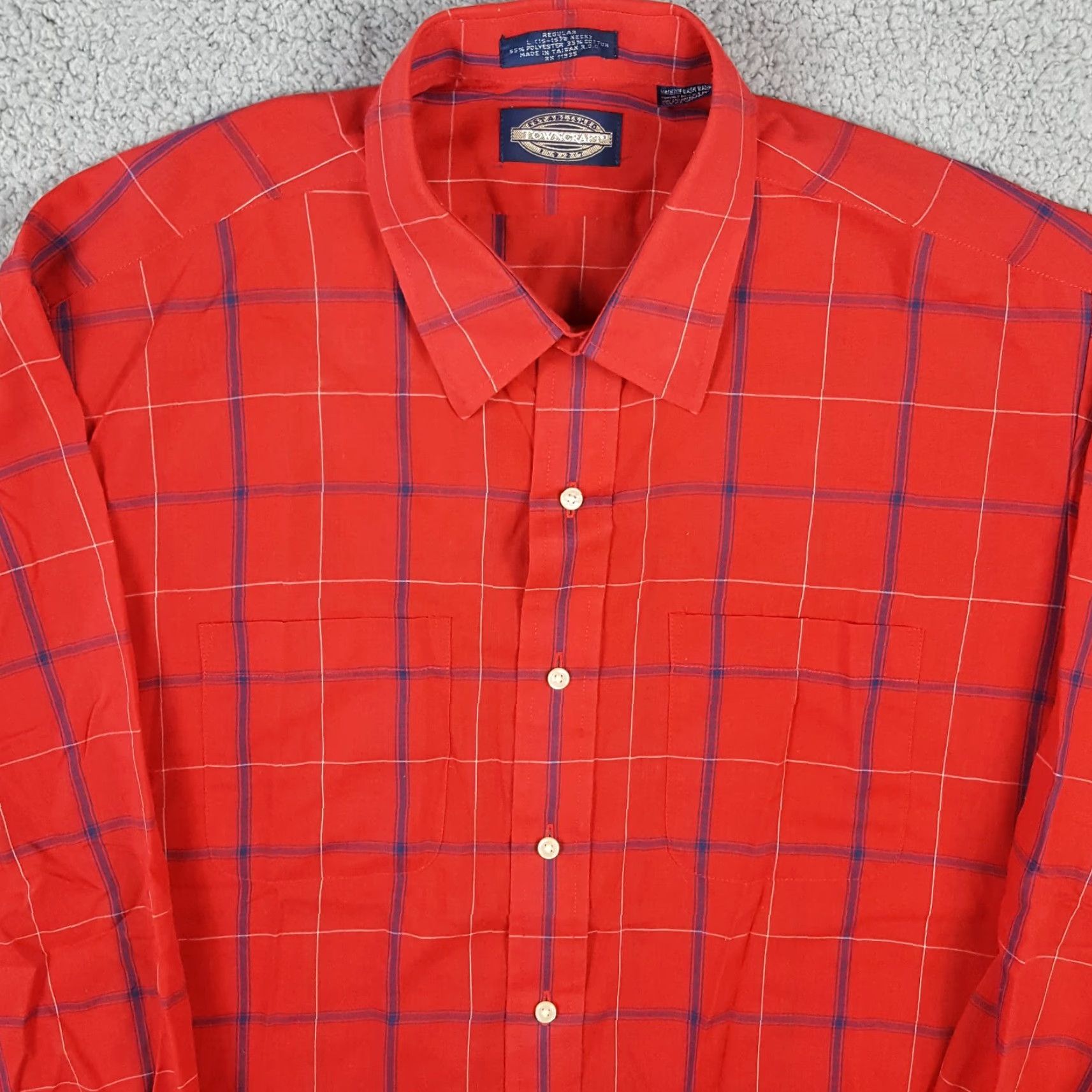 Vintage VINTAGE TownCraft Red Plaid Button-Up Western Shirt Men's Large 70s Rockabilly Size US L / EU 52-54 / 3 - 2 Thumbnail