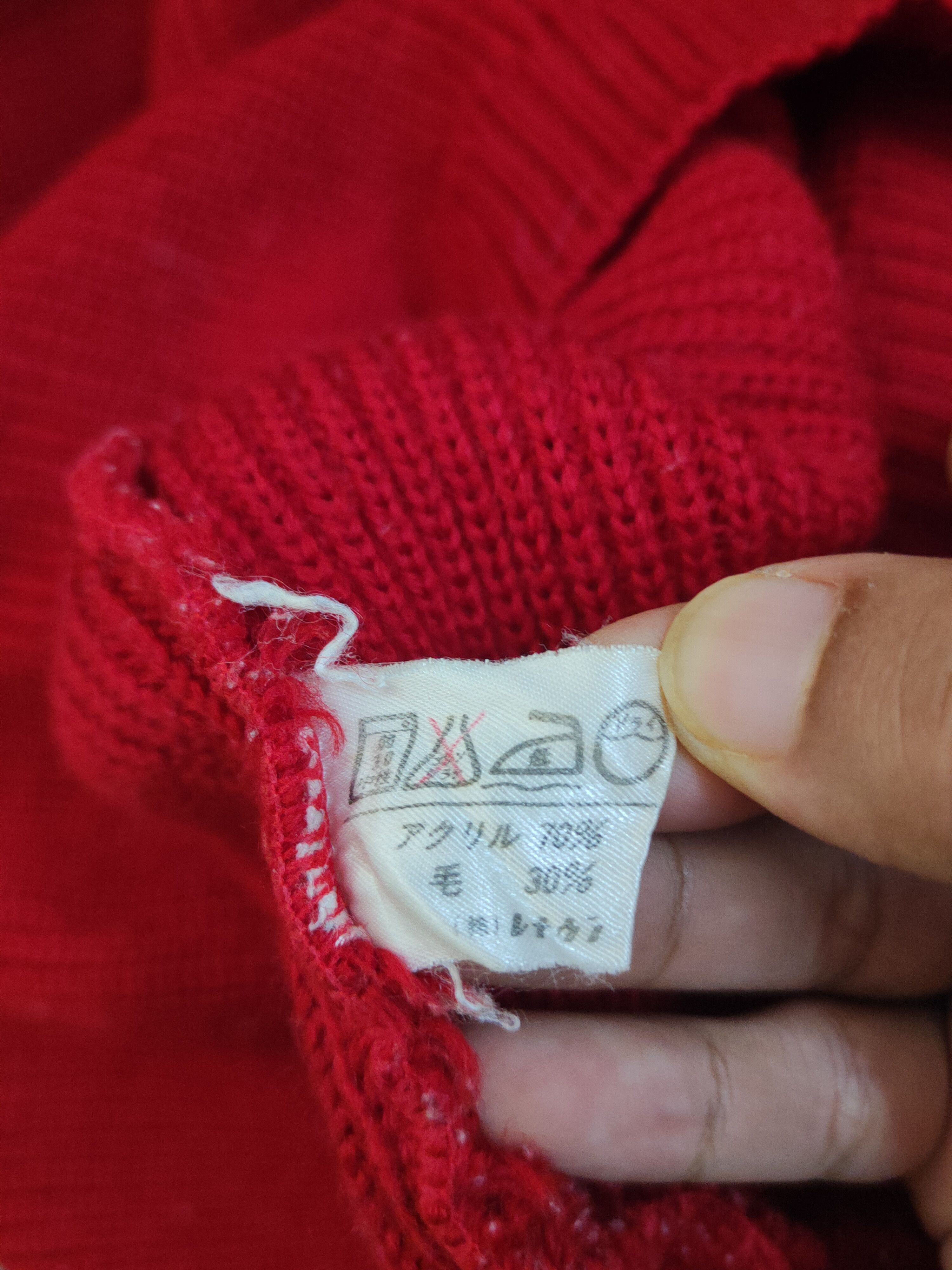 Homespun Knitwear × Japanese Brand × Vintage Ivyger Red Knitwear vintage Sweatshirts #W1510 Size S / US 4 / IT 40 - 10 Thumbnail