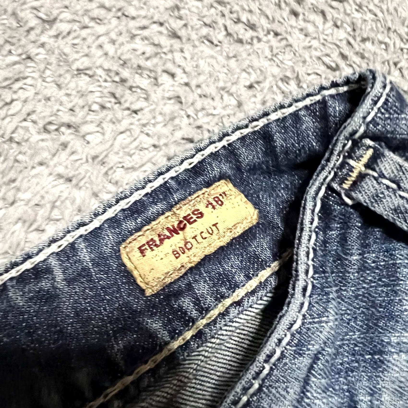 Silver Jeans Co. Silver Jeans Frances Boot Blue Jeans Womens 28 (30x29) Western Contrast Stitch Size 28" / US 6 / IT 42 - 5 Thumbnail