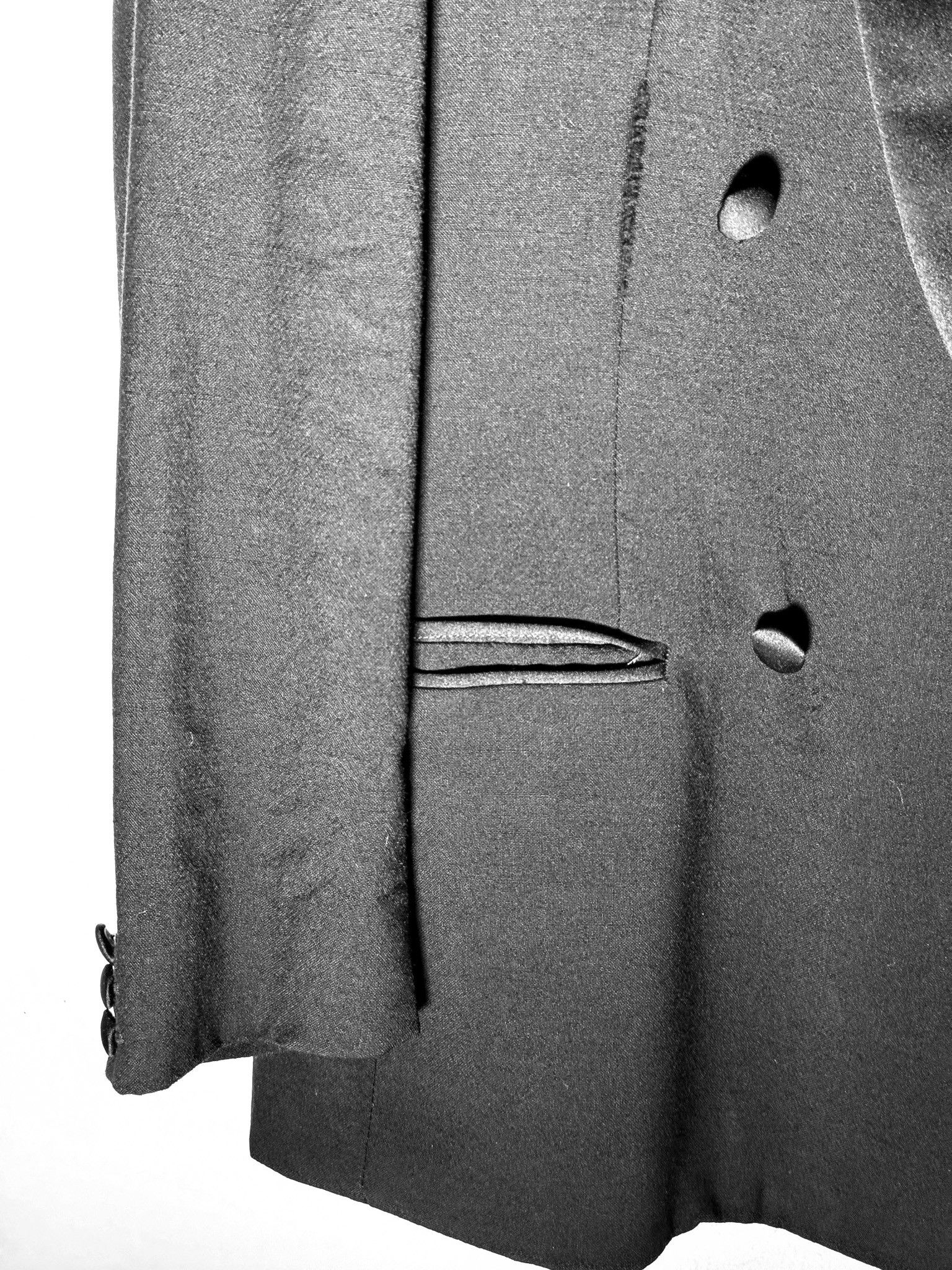 Vintage Completo doppiopetto nero giacca + pantalone 90' Size 40R - 3 Thumbnail