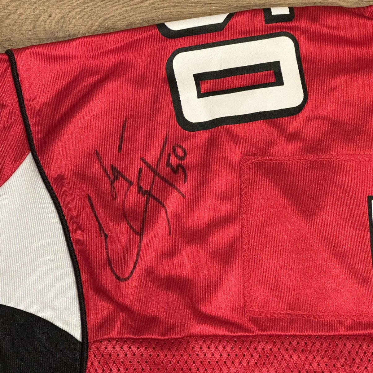 NFL × Reebok × Vintage Ed Hartwell #50 Autographed Atlanta Falcons Reebok Jersey Size US XL / EU 56 / 4 - 6 Thumbnail