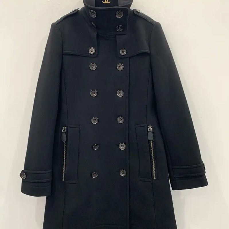 Burberry Burberry Black Wool Women's Trench Coat Size M / US 6-8 / IT 42-44 - 1 Thumbnail