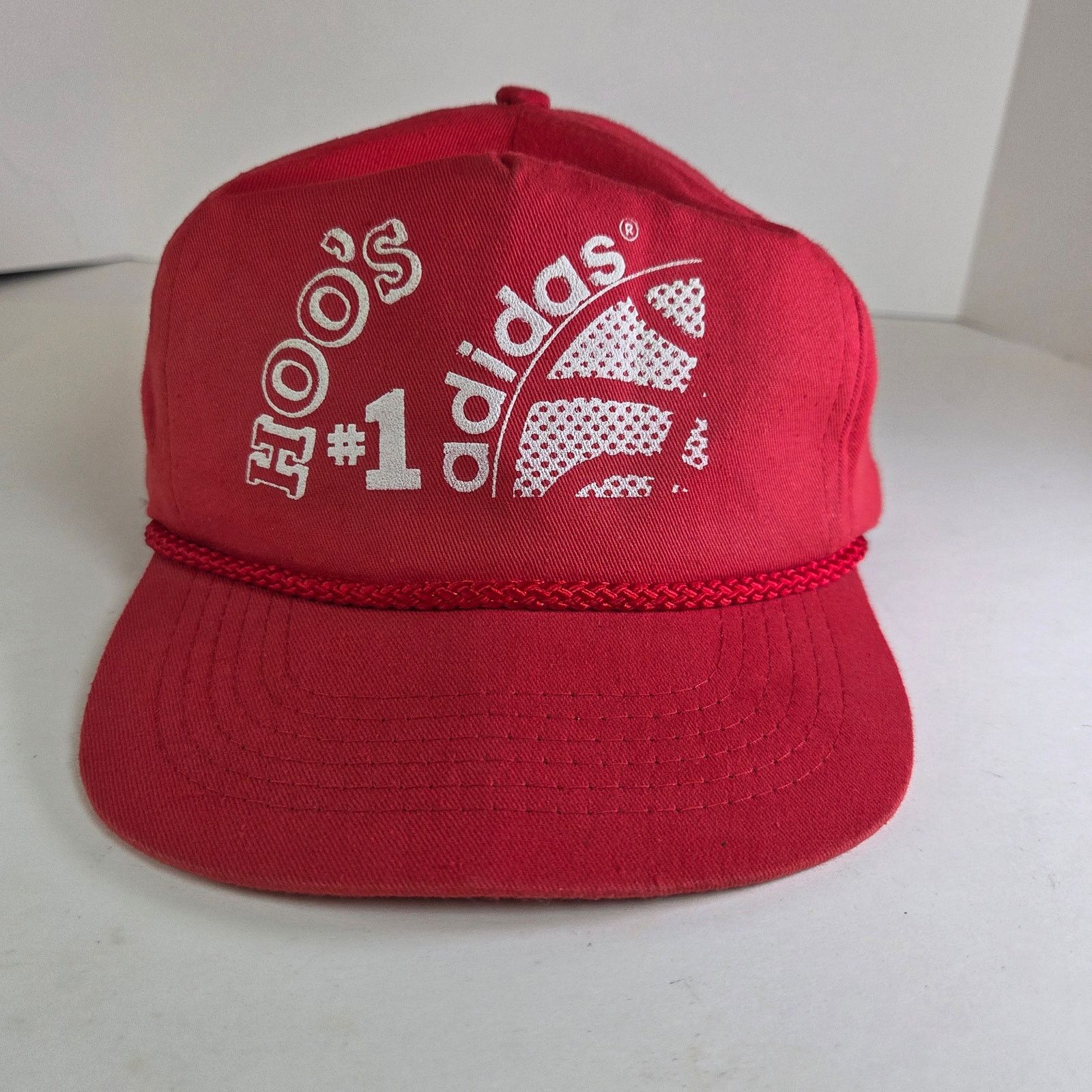 Adidas Vintage Adidas HOO'S #1 Red Snapback Rope Hat 80s 90s Size ONE SIZE - 6 Thumbnail