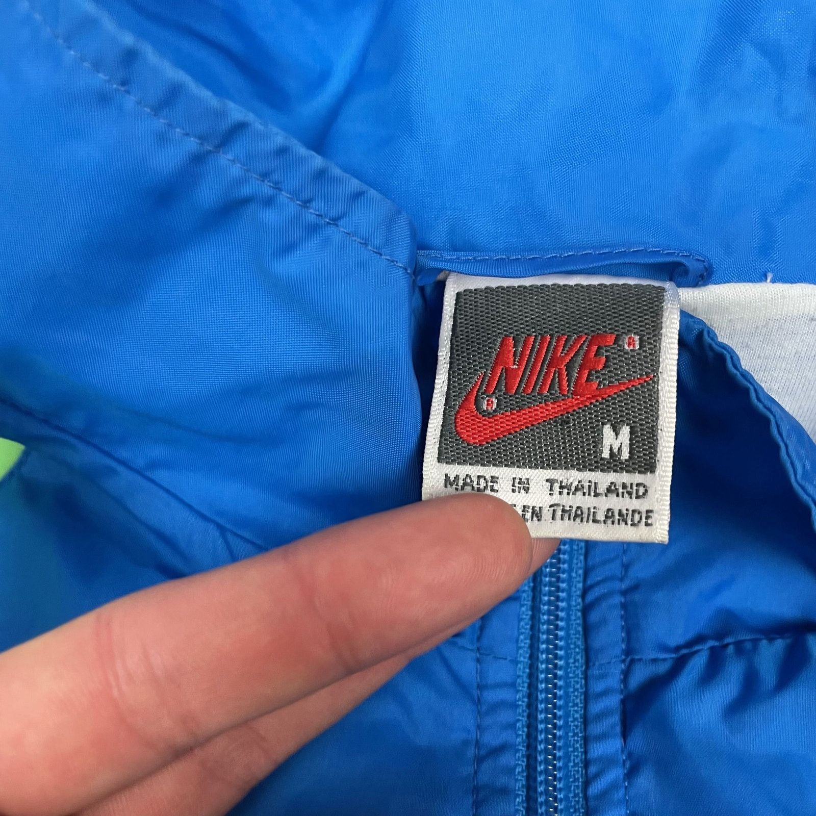 Nike × Vintage Nike Men's Blue Swoosh Long Sleeve Full Zip Track Jacket M Size US M / EU 48-50 / 2 - 9 Thumbnail
