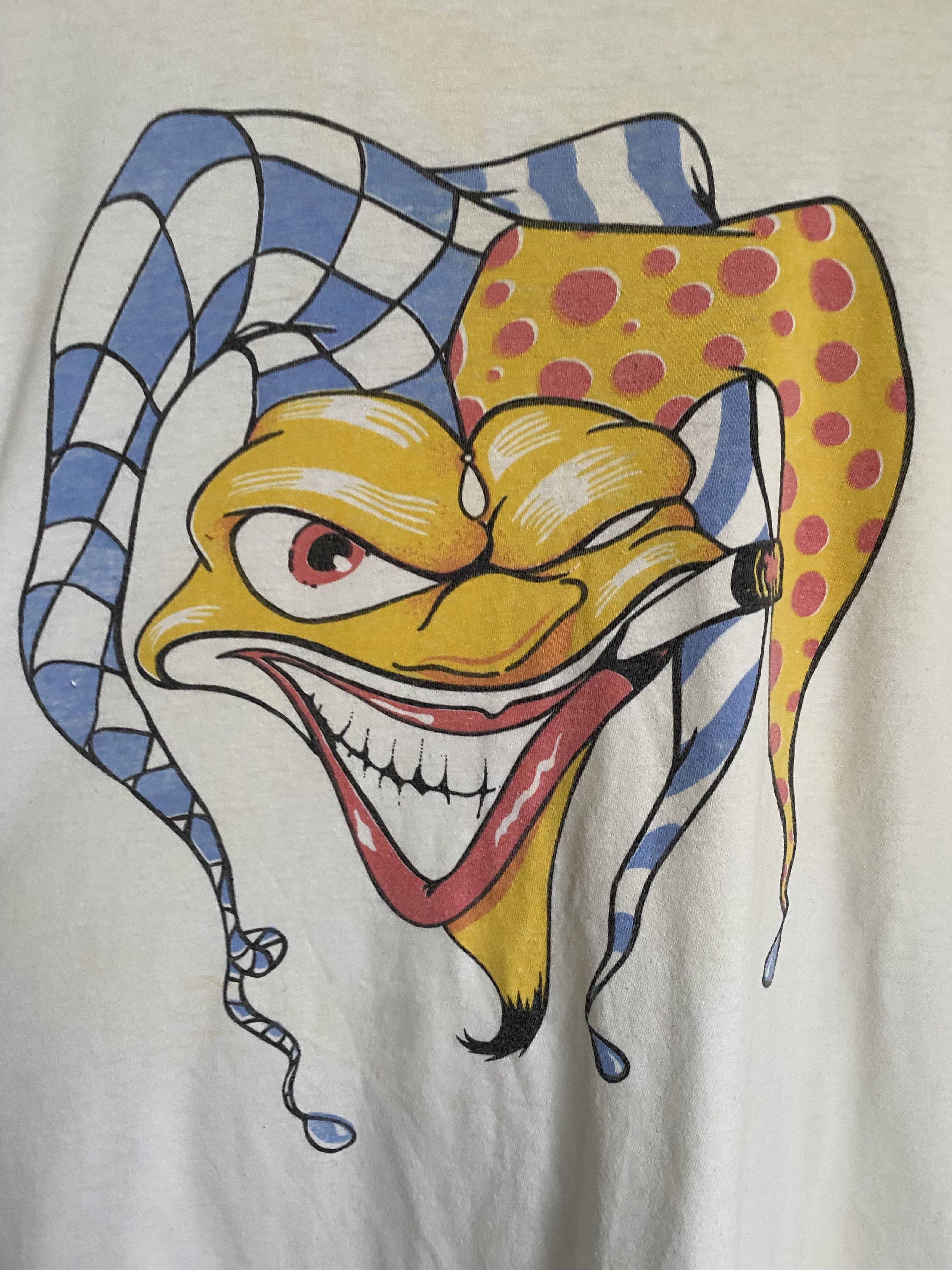 Band Tees × Vintage Vintage 90s Smoking Evil Jester t-shirt Size US M / EU 48-50 / 2 - 2 Thumbnail