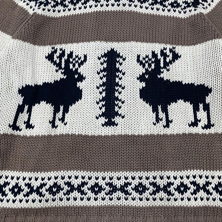 Japanese Brand COEN Japan Cowichan Handknit Reindeer Pattern Wool Sweater Size US L / EU 52-54 / 3 - 3 Thumbnail