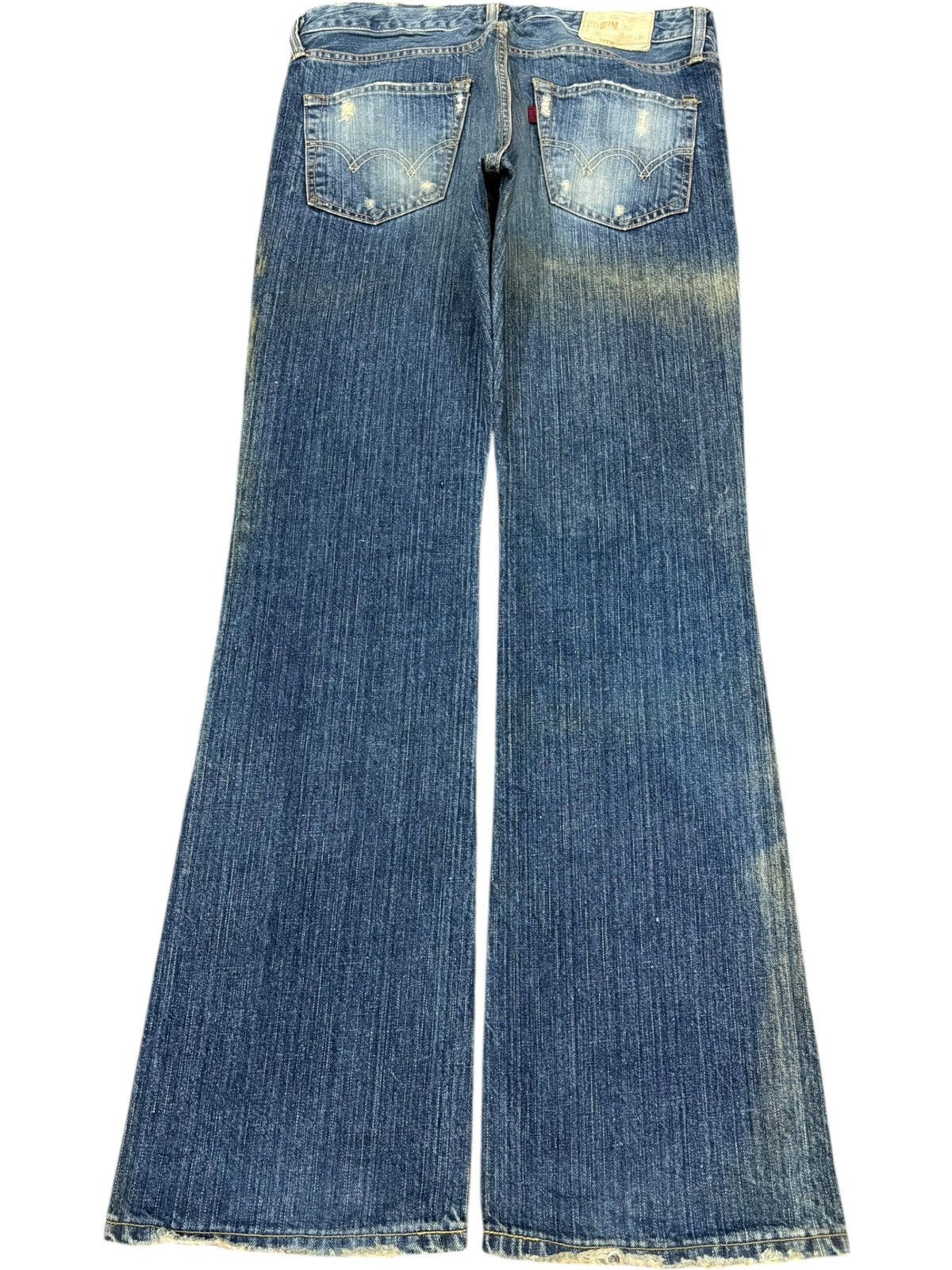 Edwin Vintage Edwin 511R Rusty Wash Distressed Flare Jeans Size US 32 / EU 48 - 2 Thumbnail