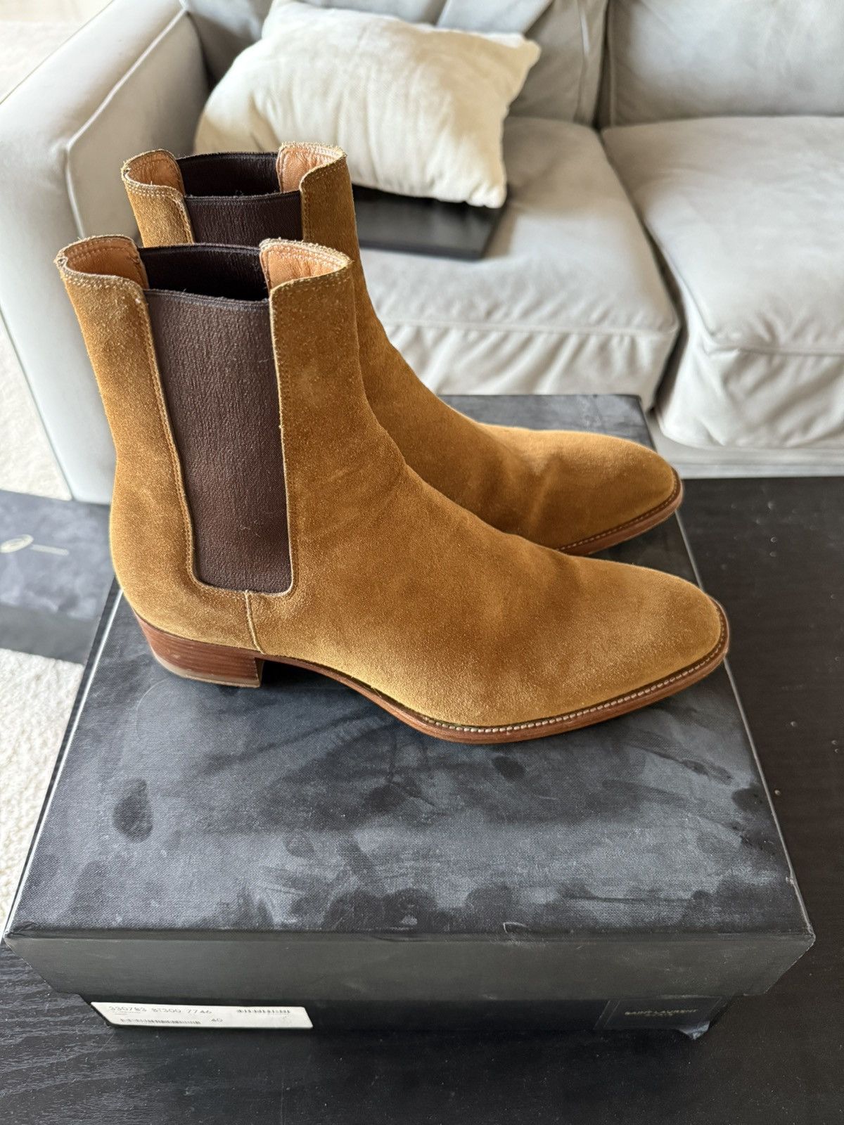 Saint Laurent Paris AW13 Ochre Chelsea Boot Size US 7 / EU 40 - 4 Thumbnail