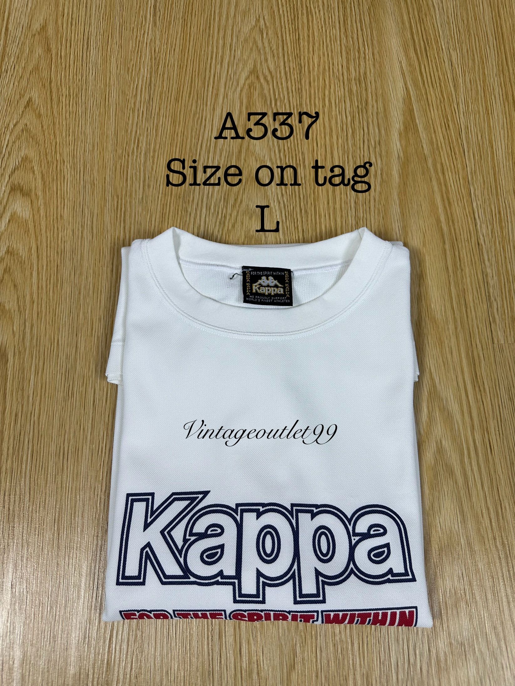 Kappa Vintage Kappa Single Stitch Spell Out Logo Tshirt A337 Size US L / EU 52-54 / 3 - 15 Thumbnail