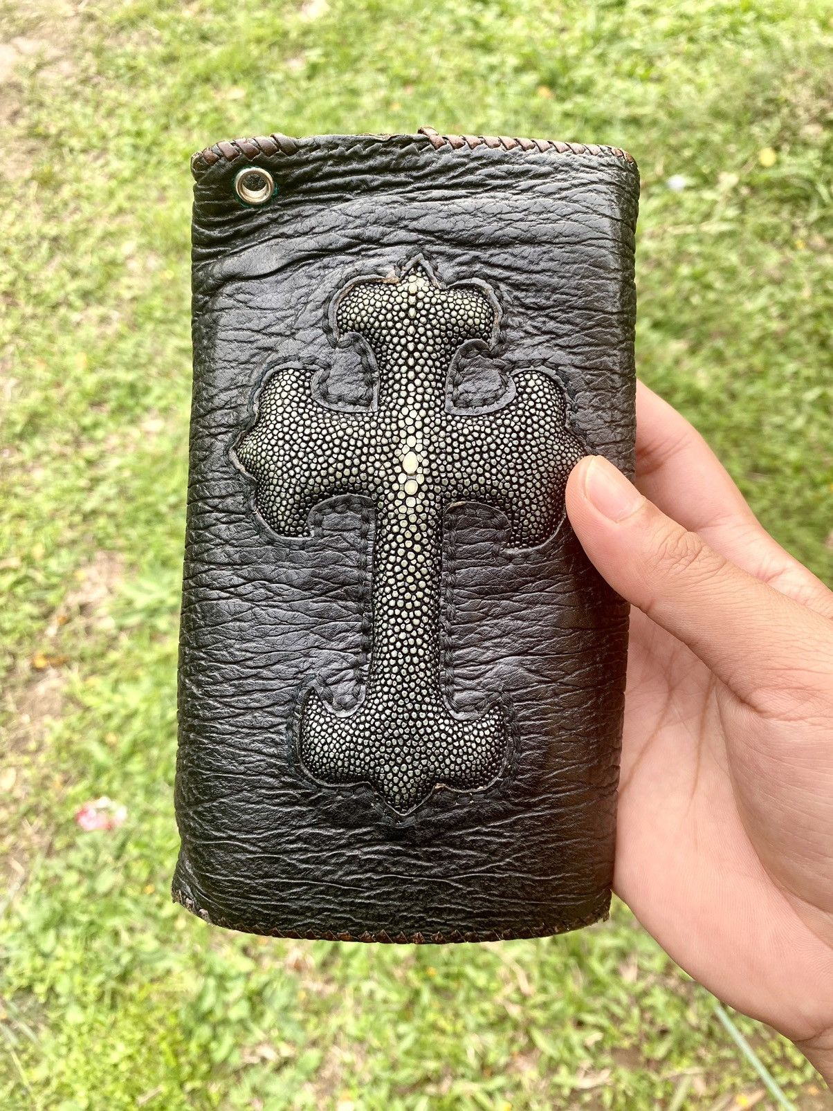 If Six Was Nine Very Rare Vintage handmade Godsize Sharkskin Leather wallet Size ONE SIZE - 2 Thumbnail