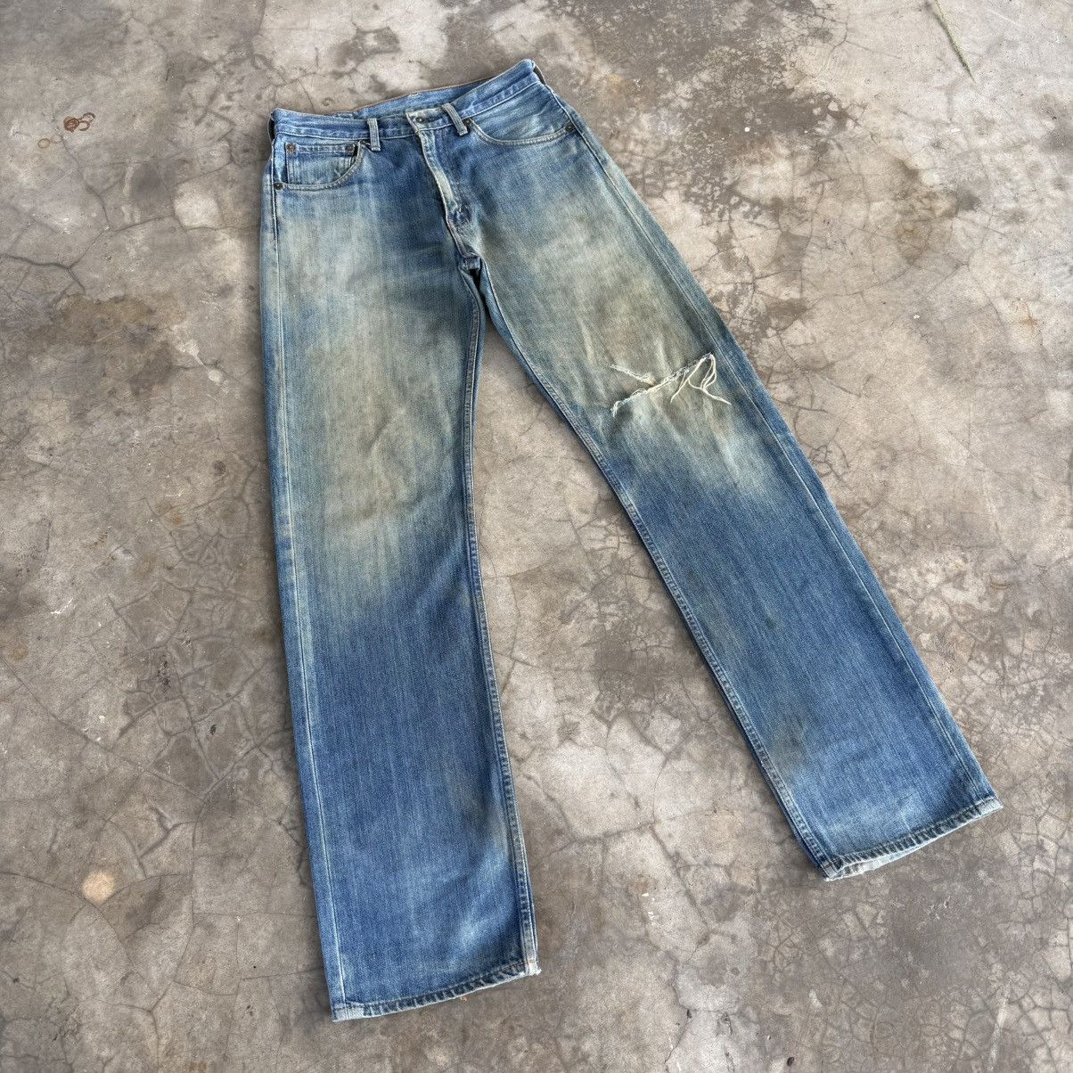 Levi's Vintage Clothing W30x33 Vintage Levi's 503 Faded Rusty Ripped Denim Jean Size US 30 / EU 46 - 2 Thumbnail
