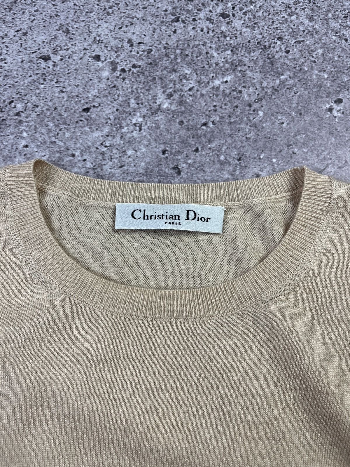 Dior Christian Dior CashmereSilk Sweater GradientBeigeBrownCDLogo Size XS / US 0-2 / IT 36-38 - 6 Thumbnail