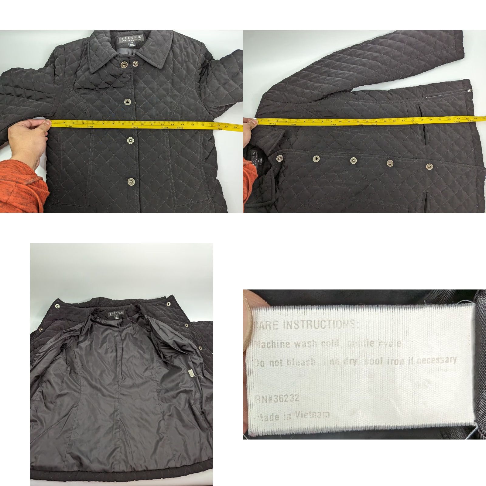Vintage GIACCA Jacket Women Quilted Black Full Zip Button Lightweight Mid-Length XS Size Black 2010-2019 Vintage No Room Regular Giacca Size XS / US 0-2 / IT 36-38 - 8 Thumbnail