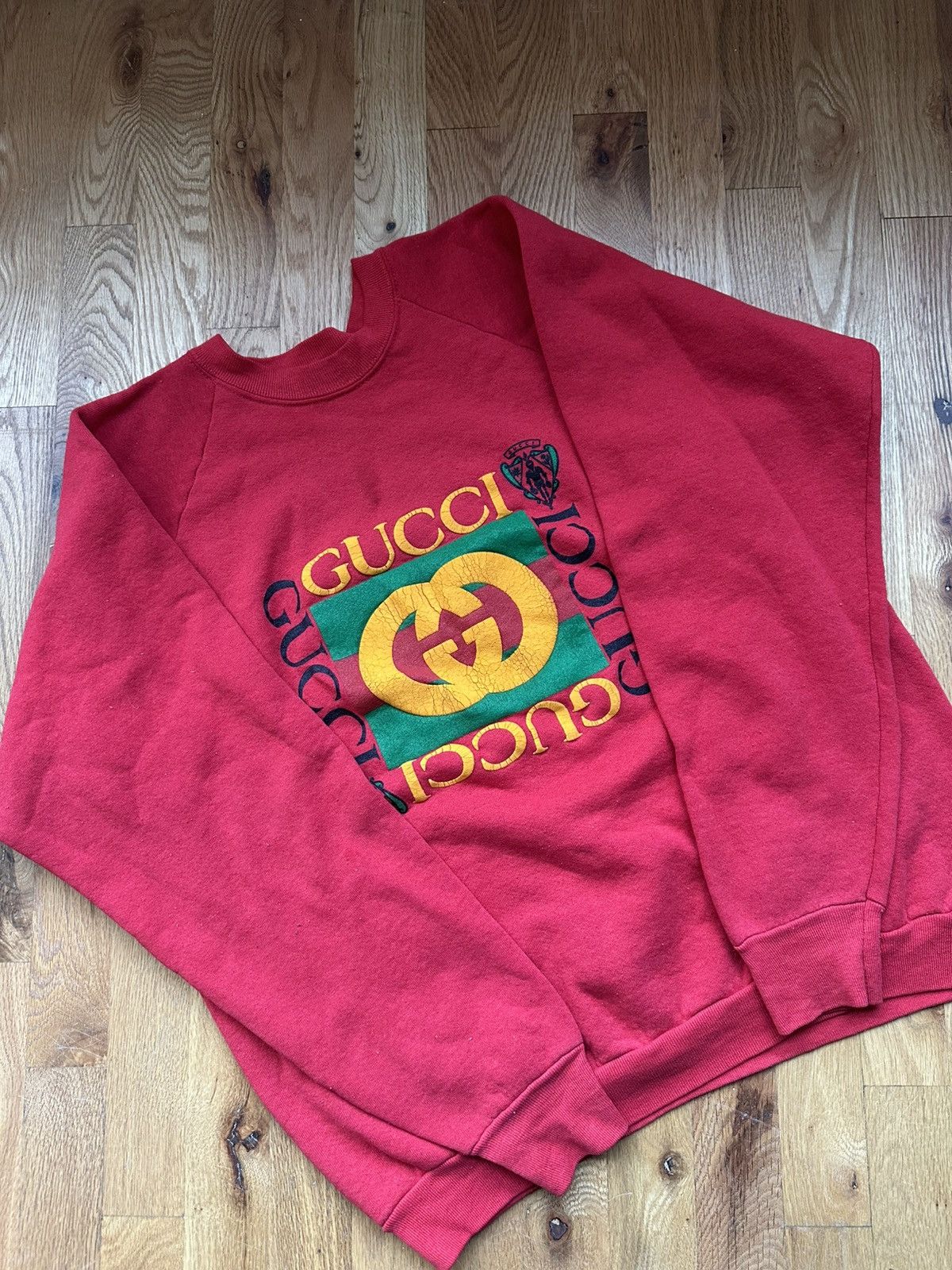Vintage Vintage 90s Bootleg Gucci Sweater Size US XL / EU 56 / 4 - 1 Thumbnail