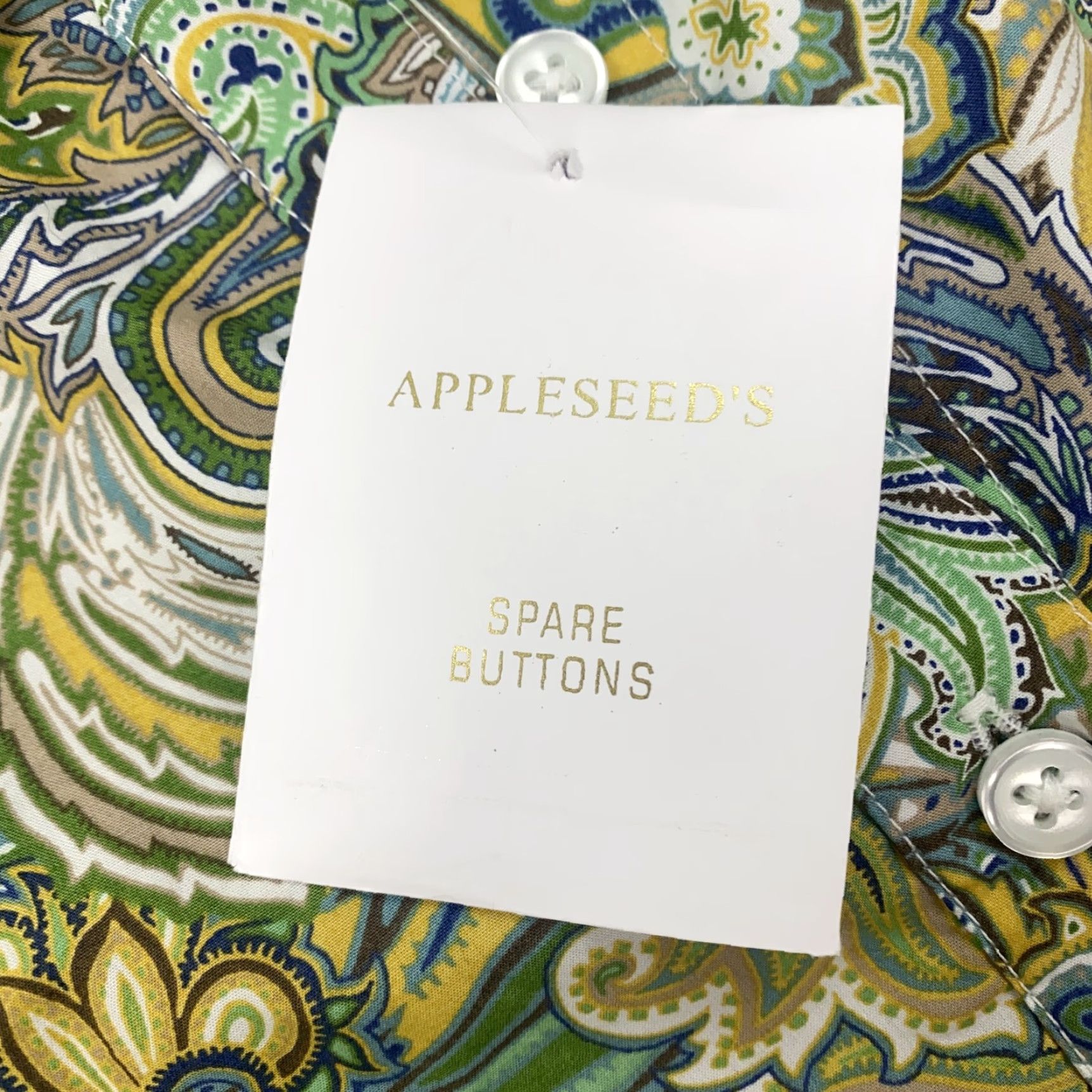 Vintage VINTAGE Appleseed's Shirt Womens 16 Long Sleeve Cotton Paisley Button-Up Top Green Blue Bohemian Size XXL / US 16-18 / IT 52-54 - 4 Thumbnail