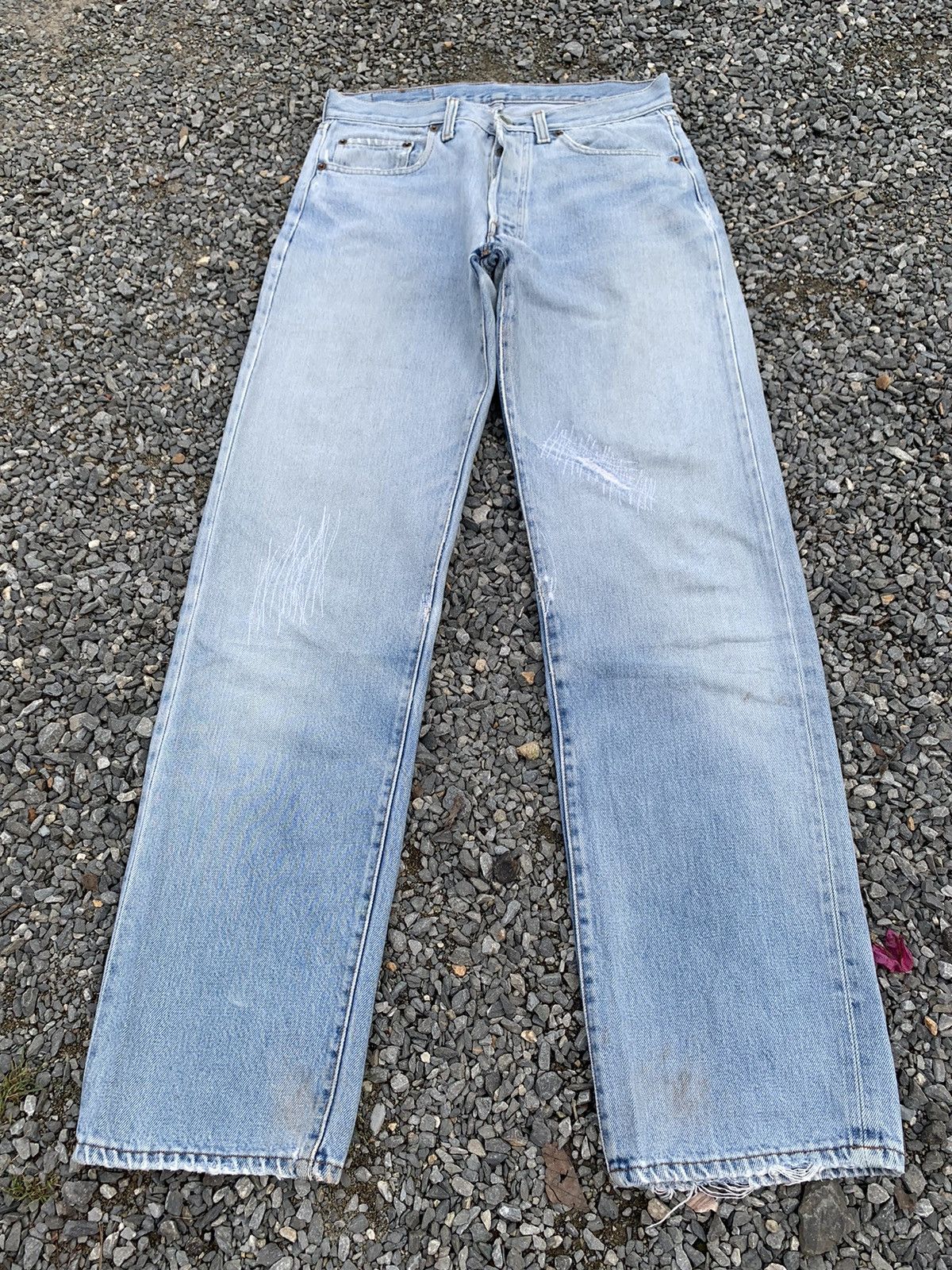 Levi's VINTAGE LEVIS 501 RINDEM 80’s USA FADED DISTRESSED DENIM Size US 29 - 3 Thumbnail