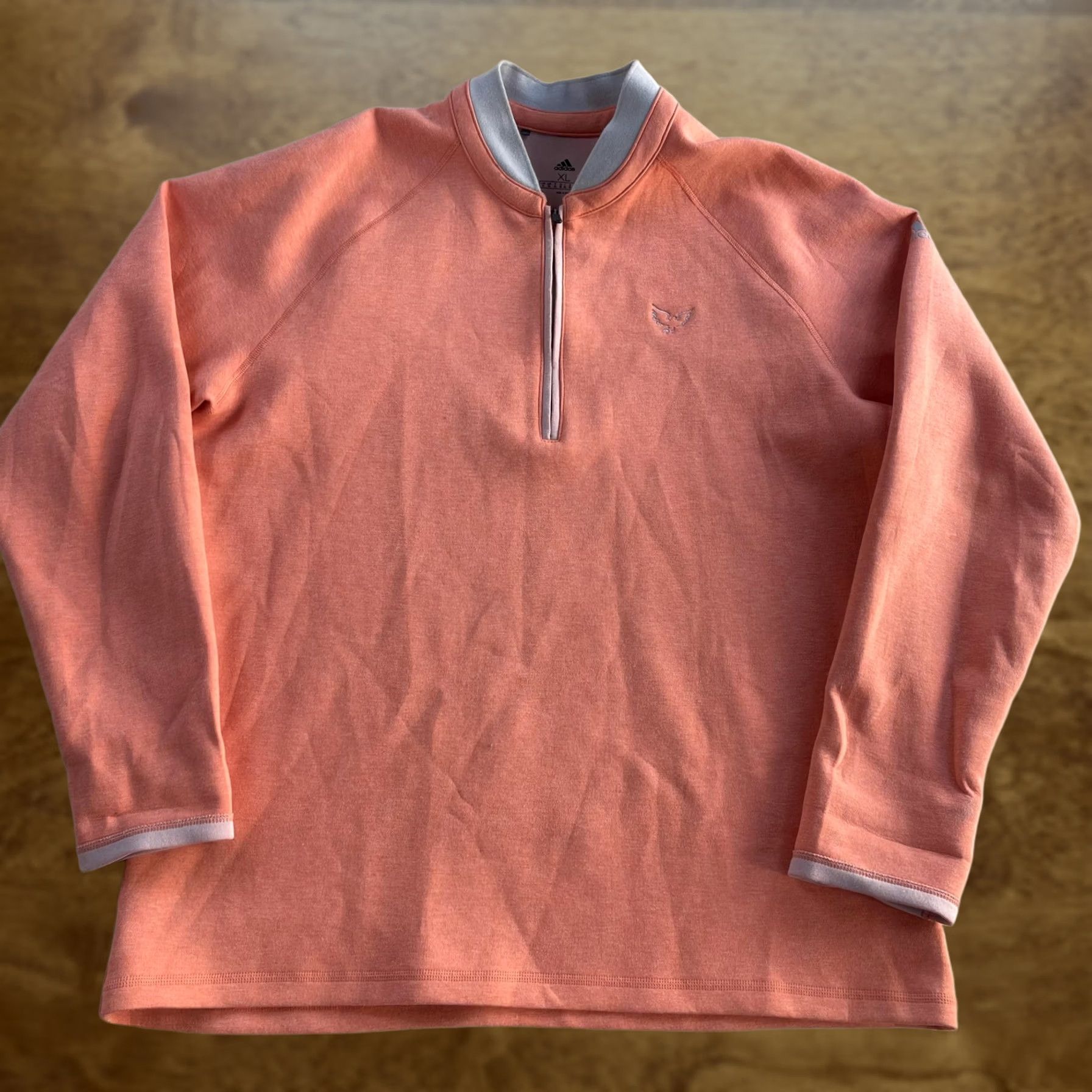 Adidas Adidas Sweatshirt Mens XL Orange 1/4 Zip Pullover Bird Logo Golf Athletic Size US XL / EU 56 / 4 - 1 Thumbnail