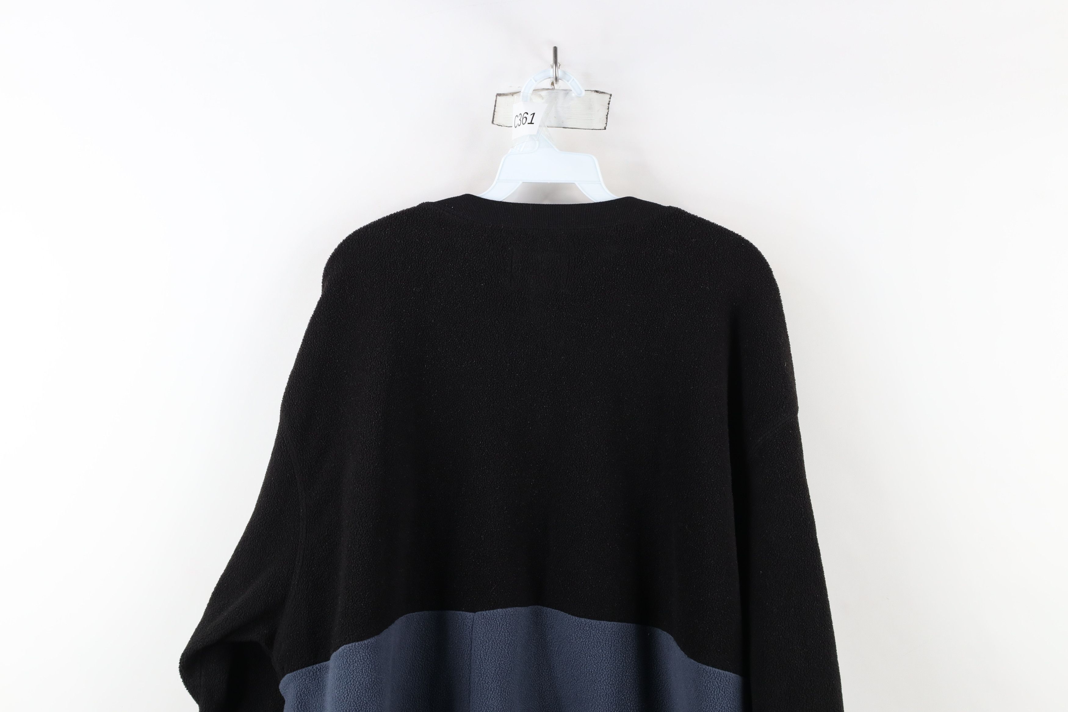 Vintage × Woolrich Woolen Mills Vintage 90s Woolrich Block Fleece Crewneck Sweatshirt Black Size US XXL / EU 58 / 5 - 13 Thumbnail