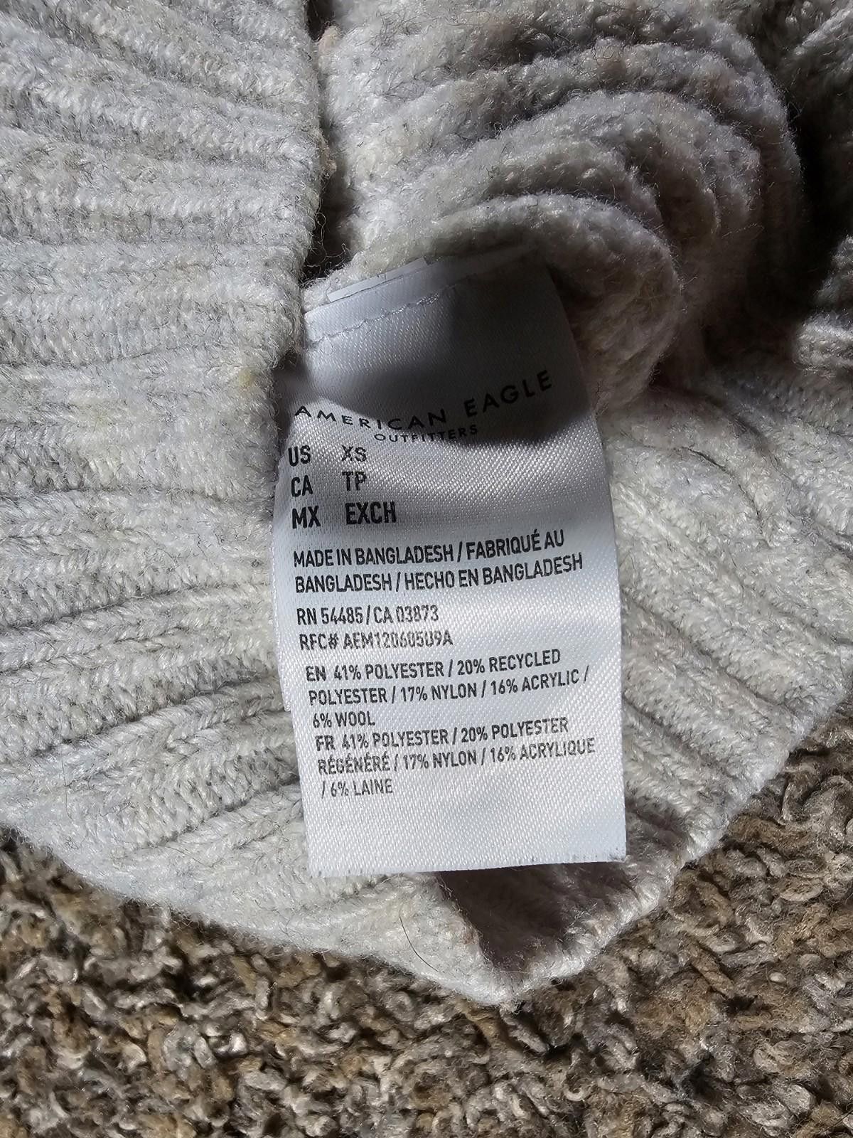 American Eagle Outfitters American Eagle Hoodie Thick Knit Beige Cream XS Super Soft Size US XS / EU 42 / 0 - 8 Thumbnail