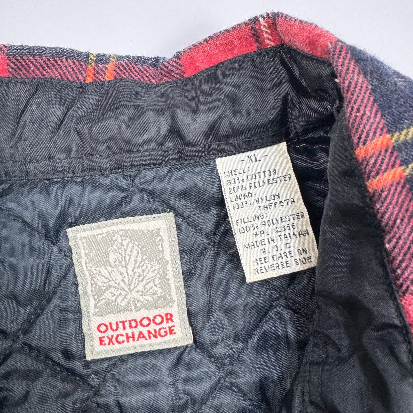 Flannel Quilted Lined Flannel Shacket Shirt Jacket Red Plaid Size US XL / EU 56 / 4 - 4 Thumbnail
