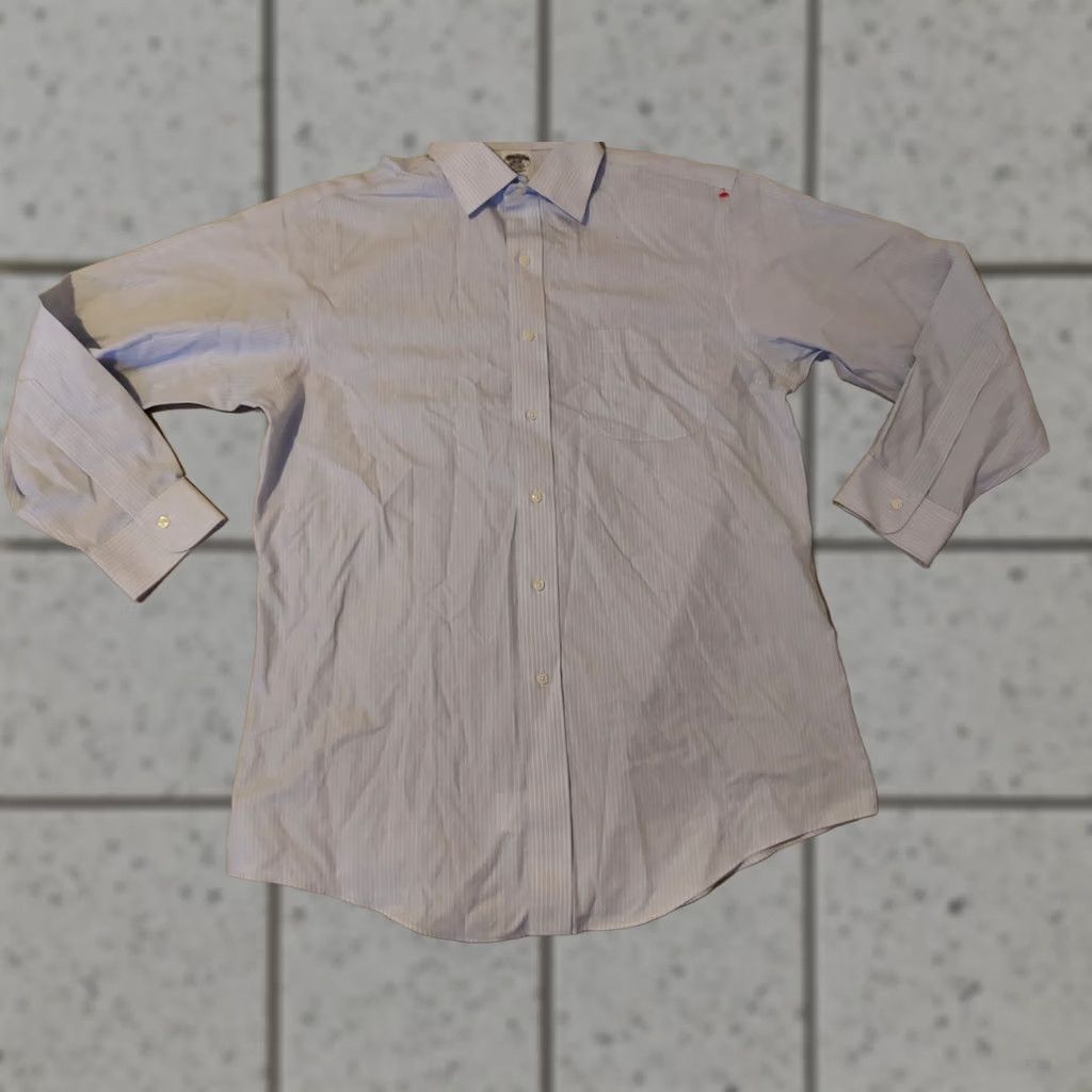 Brooks Brothers Brooks Brothers Dress Shirt Mens 16 32 Blue Button Cotton Size 42R - 1 Thumbnail