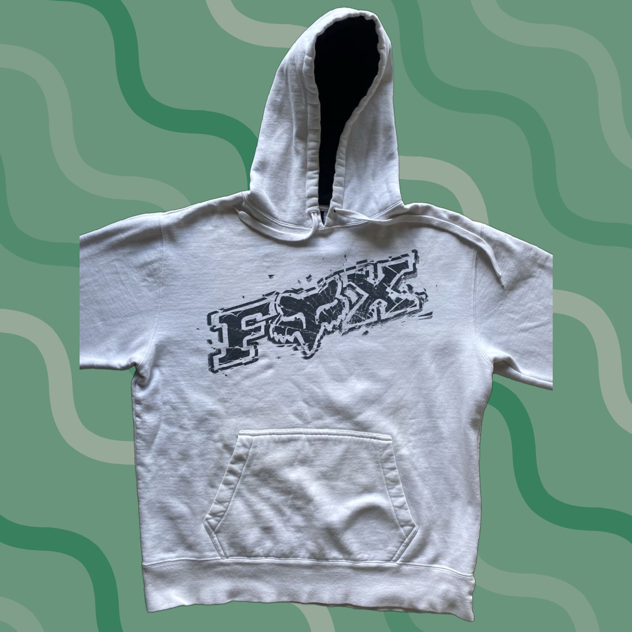 Logo 7 VINTAGE Fox Pullover Hoodie White Black Men’s Large Y2K Flaws Wear Logo Size US L / EU 52-54 / 3 - 1 Thumbnail