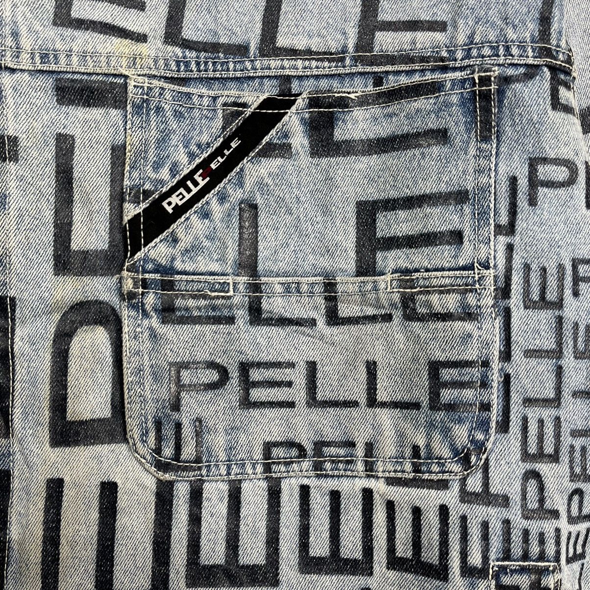 Pelle Pelle Vintage 90s Pelle Pelle Marc Buchanan overprint denim jacket Size US XL / EU 56 / 4 - 6 Thumbnail