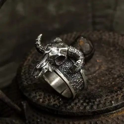 Jewelry Hamasaki x Keito GOAT Skull Adjustable Ring Size ONE SIZE - 4 Thumbnail