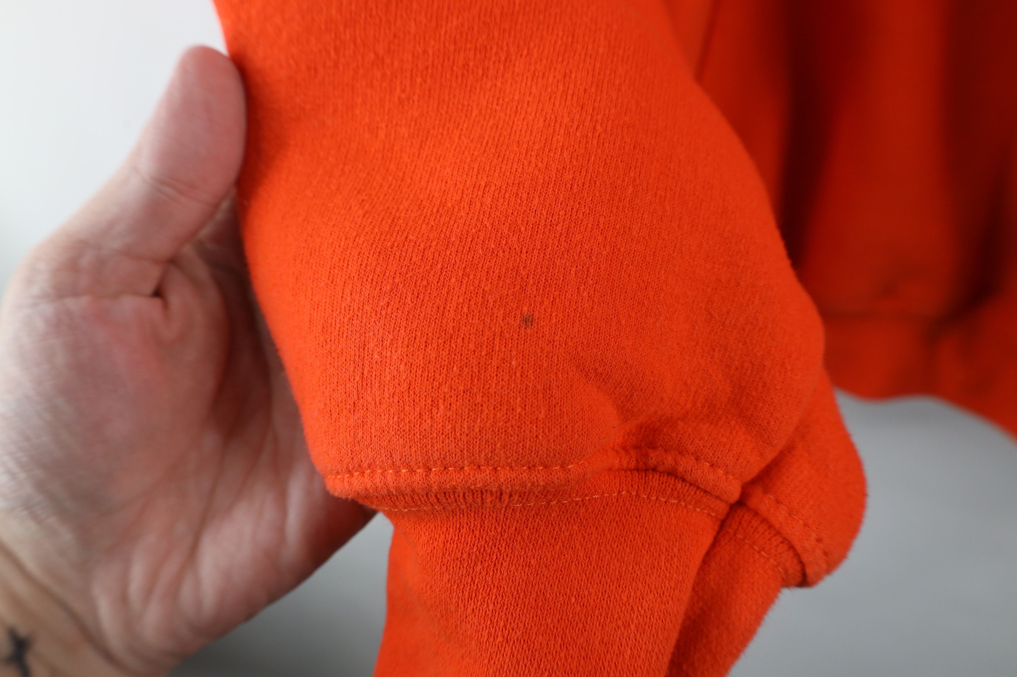 Vintage Vintage 90s Streetwear Blank Heavyweight Hoodie Orange Size US L / EU 52-54 / 3 - 8 Thumbnail