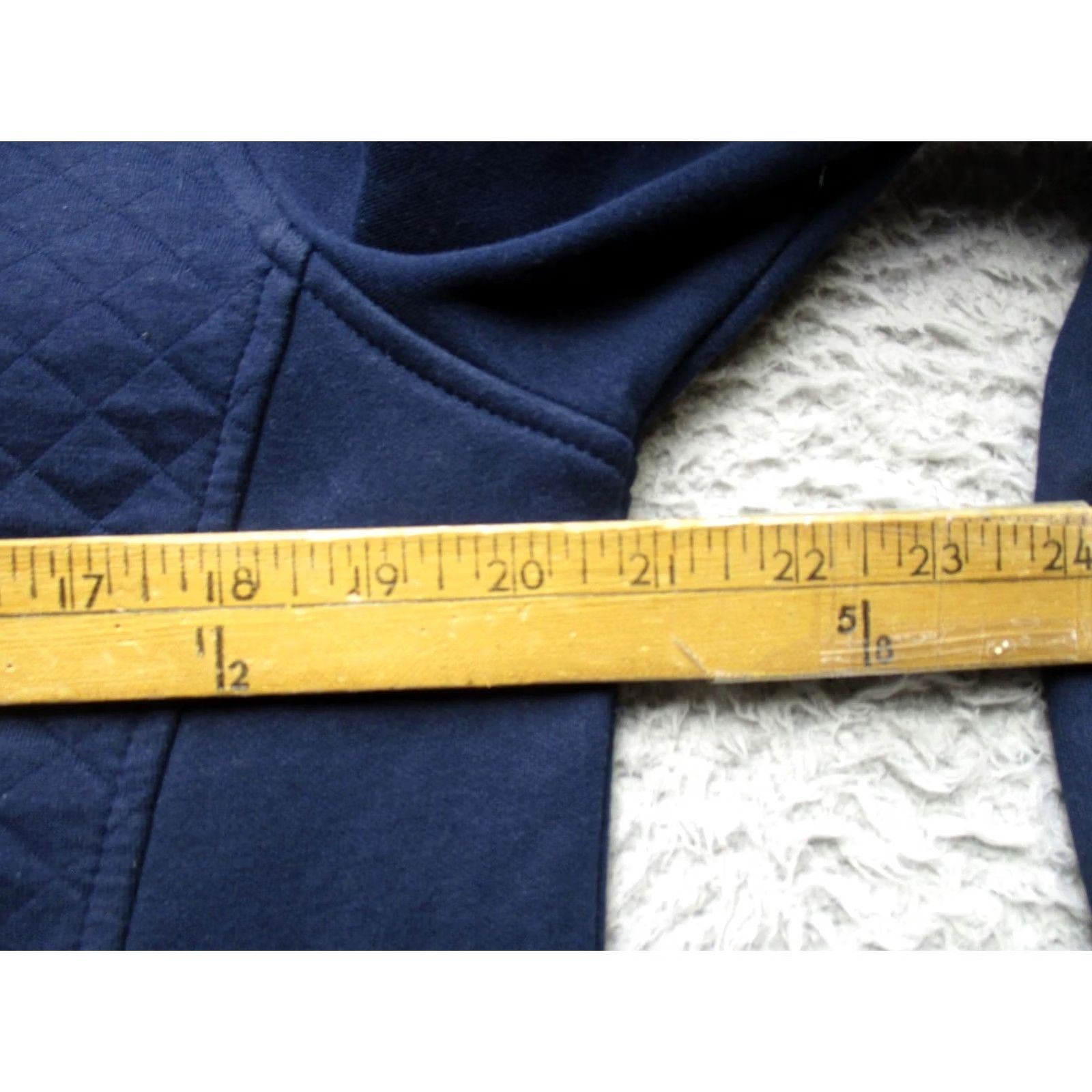 Vintage LL Bean Womens Medium Blue Quilted Knit Jacket Casual Layering Size M / US 6-8 / IT 42-44 - 7 Thumbnail