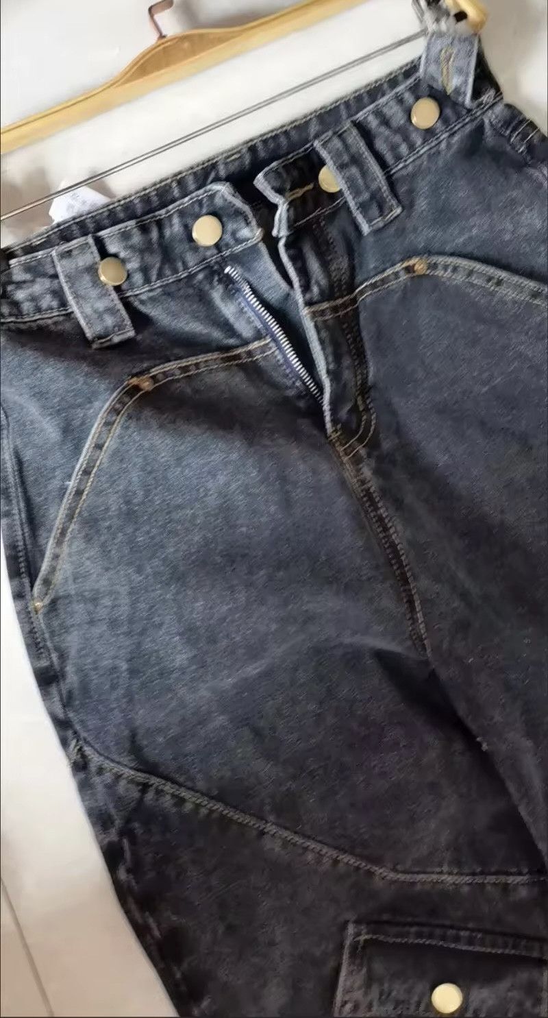 Jean × Vintage Retro Style Large Pocket Straight-leg Jean Size 31" - 14 Thumbnail