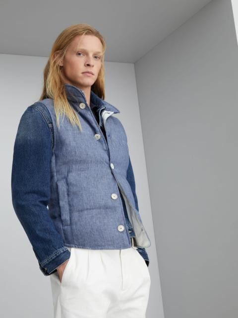 Brunello Cucinelli Goose Down Padded Vest in Dark Blue Size US M / EU 48-50 / 2 - 1 Thumbnail