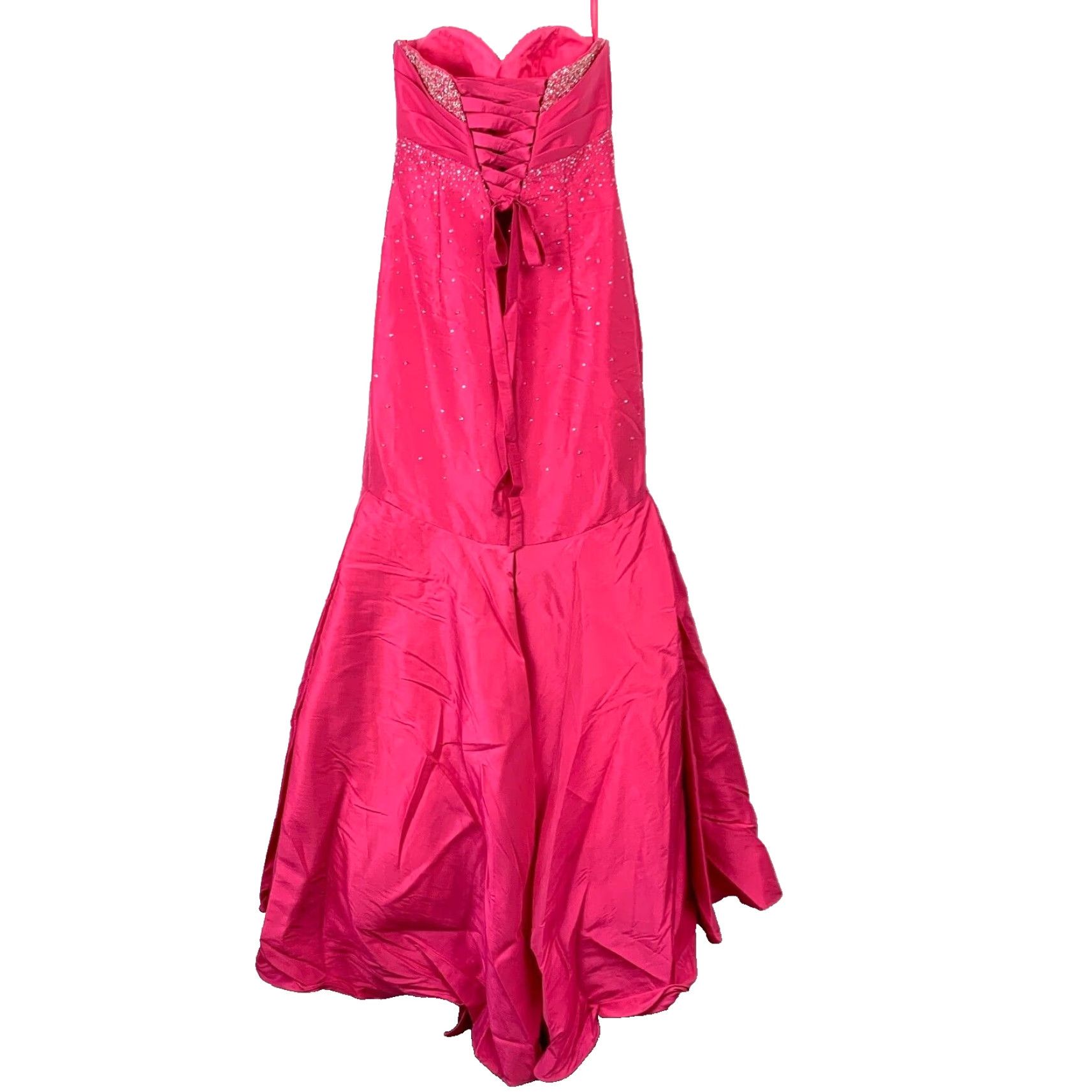 Pinko VINTAGE 90s Flirt by Maggie Sottero Pink Sequin Maxi Dress Prom 4 Womens Size S / US 4 / IT 40 - 3 Thumbnail