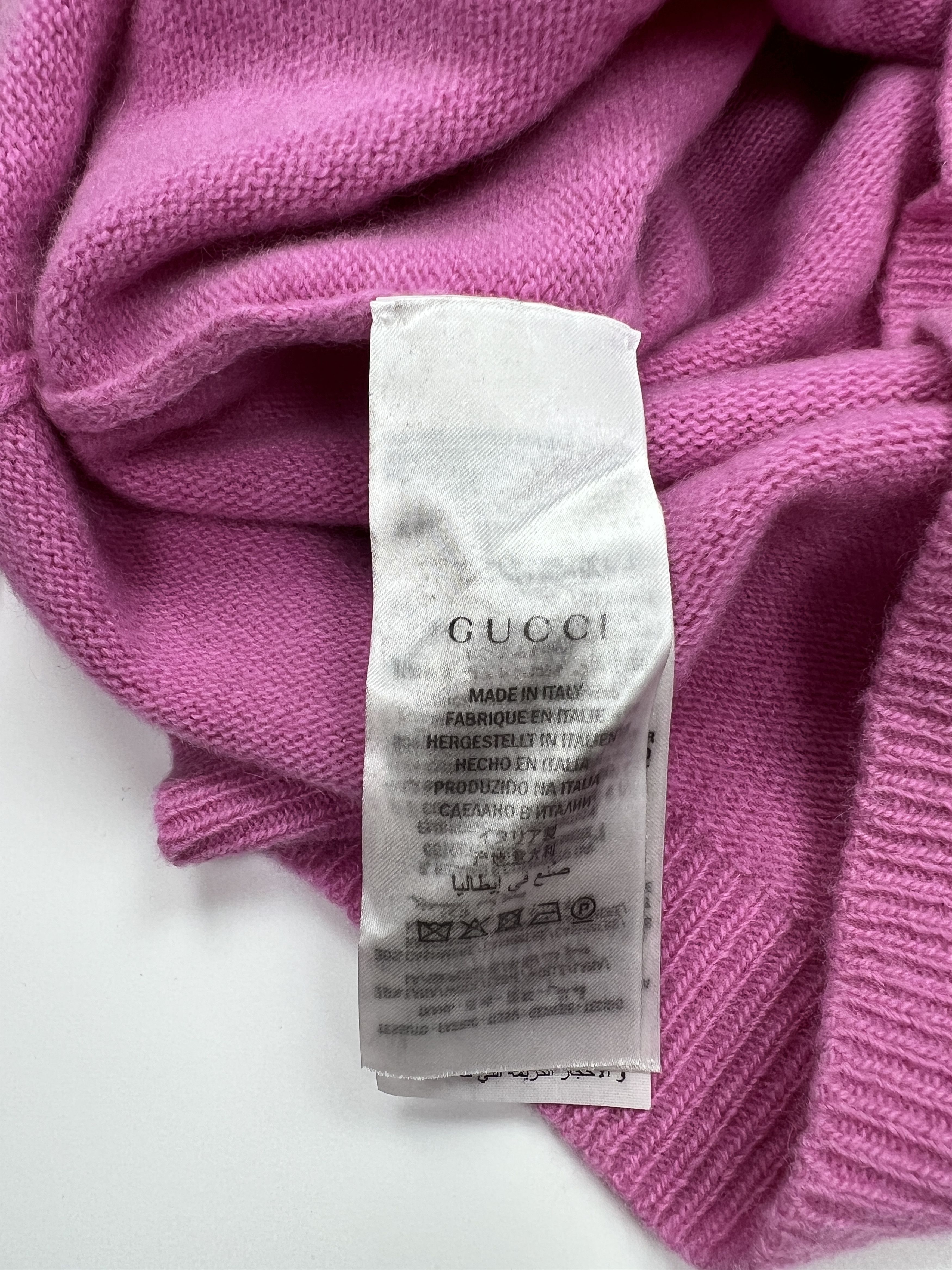 Gucci Gucci V Neck Pink Wool Cashmere Sweater Size M / US 6-8 / IT 42-44 - 8 Thumbnail